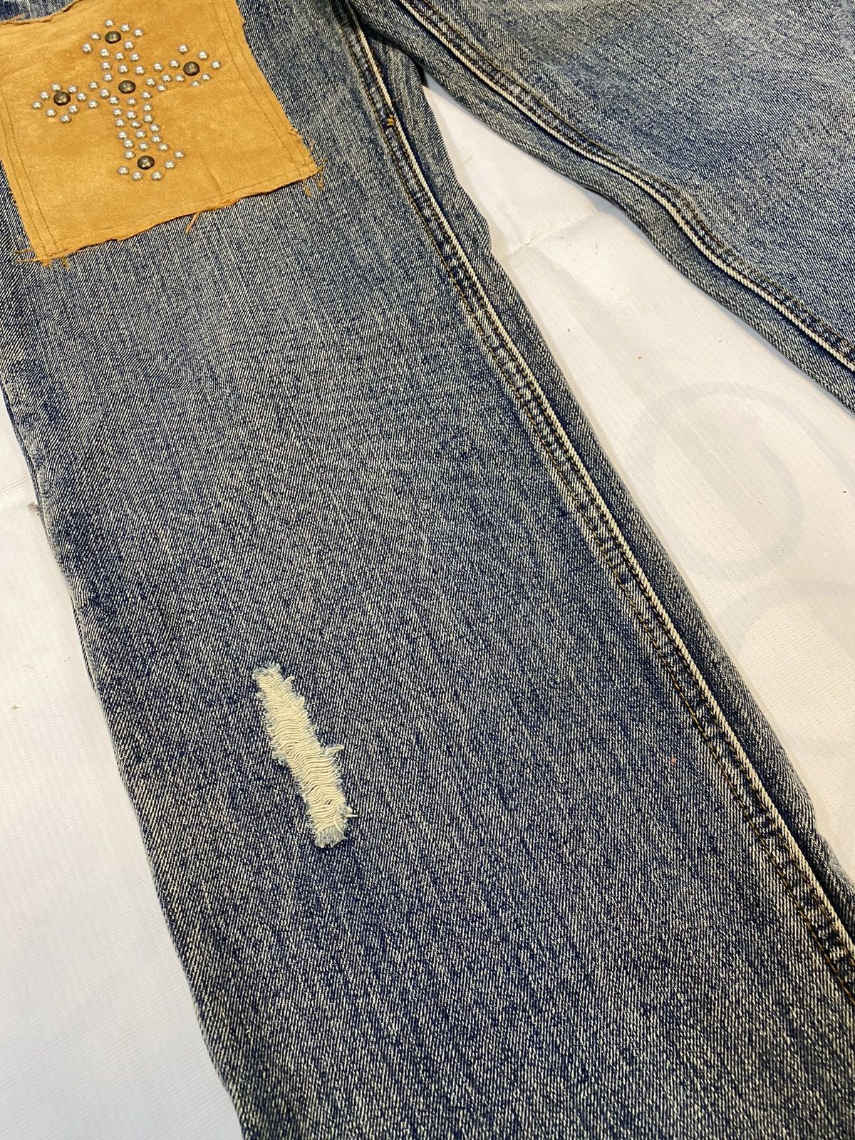 Designer × Japanese Brand 🔥Rare G-land Edge Denim Patchwork Inspired Chrome Hearts Size US 32 / EU 48 - 5 Thumbnail