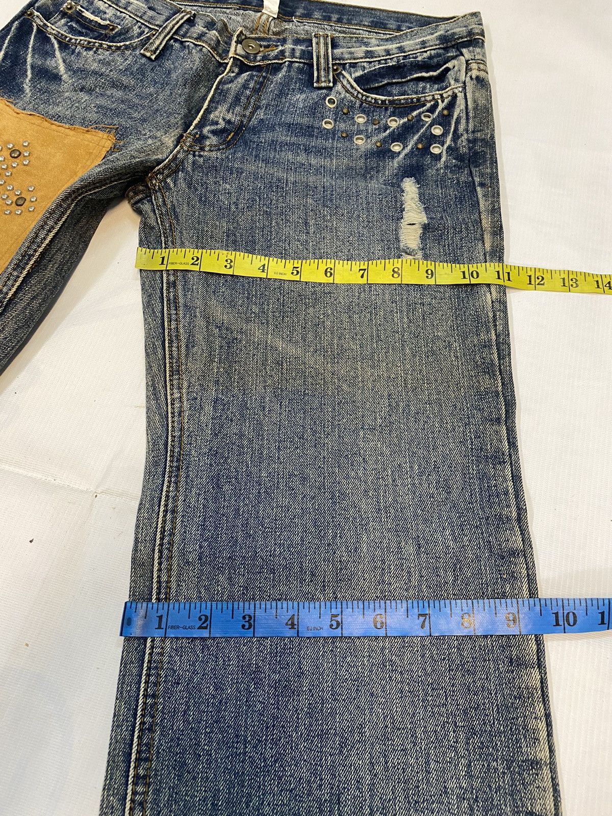 Designer × Japanese Brand 🔥Rare G-land Edge Denim Patchwork Inspired Chrome Hearts Size US 32 / EU 48 - 17 Thumbnail