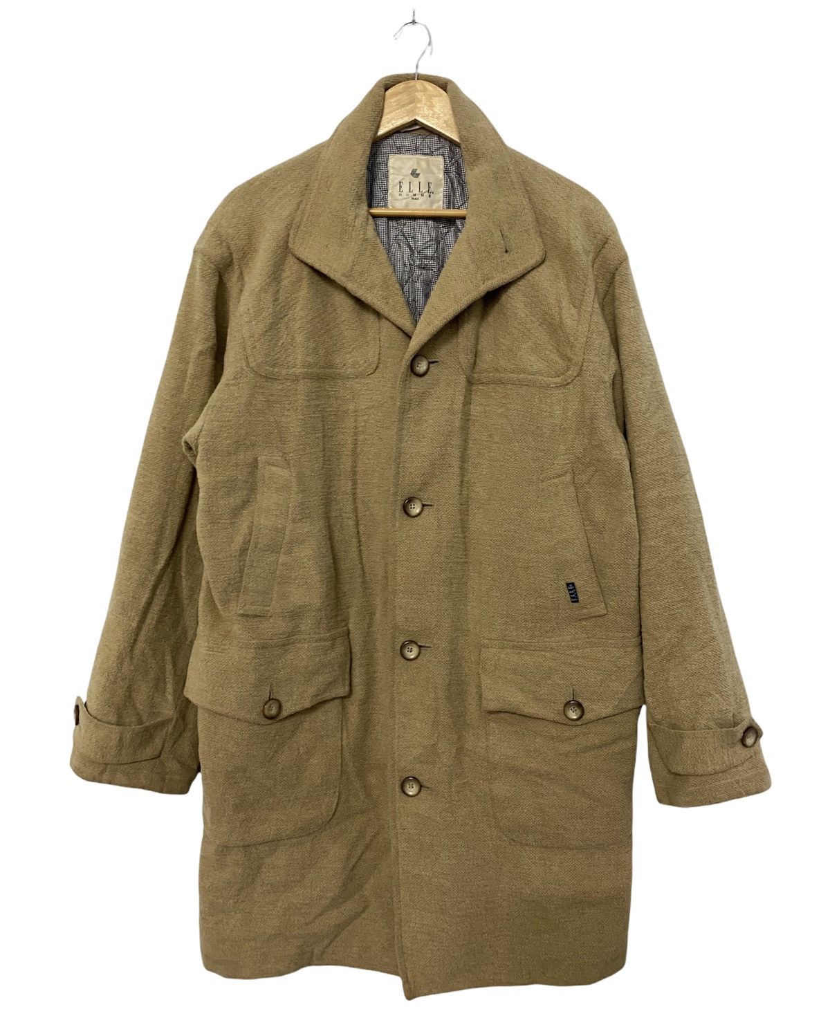 Designer × Other Vintage Elle Homme Paris Wool Coat Jacket Size US XL / EU 56 / 4 - 1 Thumbnail