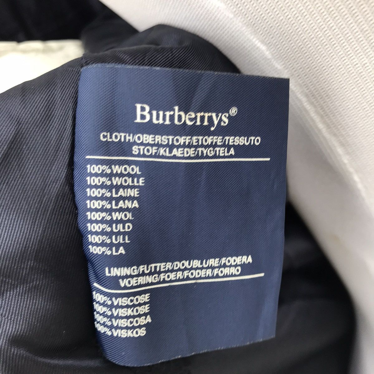 Burberry × Designer × Vintage Vintage Burberrys Wool Blazer Coat Gold Button Size US L / EU 52-54 / 3 - 7 Thumbnail