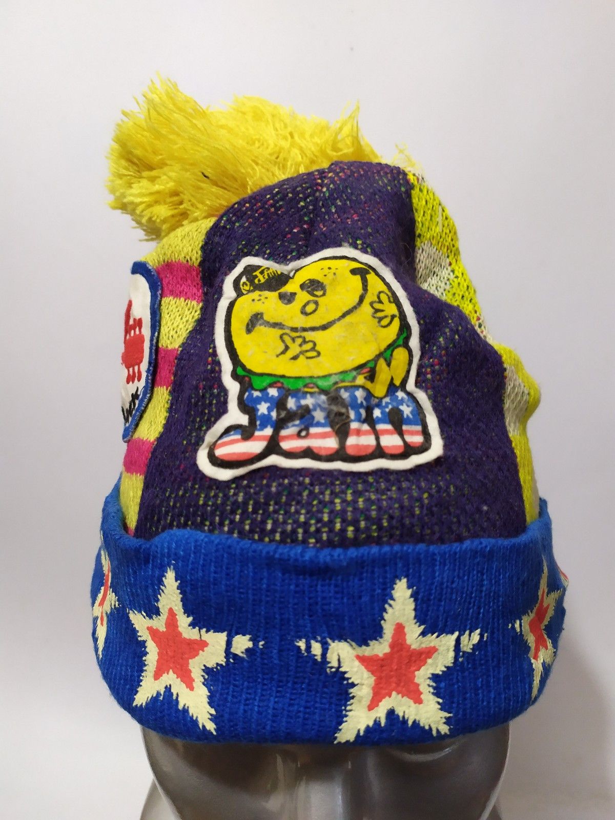 Japanese Brand 🔥Joy Full Monster Multicolour Cartoon Design Beanie Size ONE SIZE - 2 Thumbnail