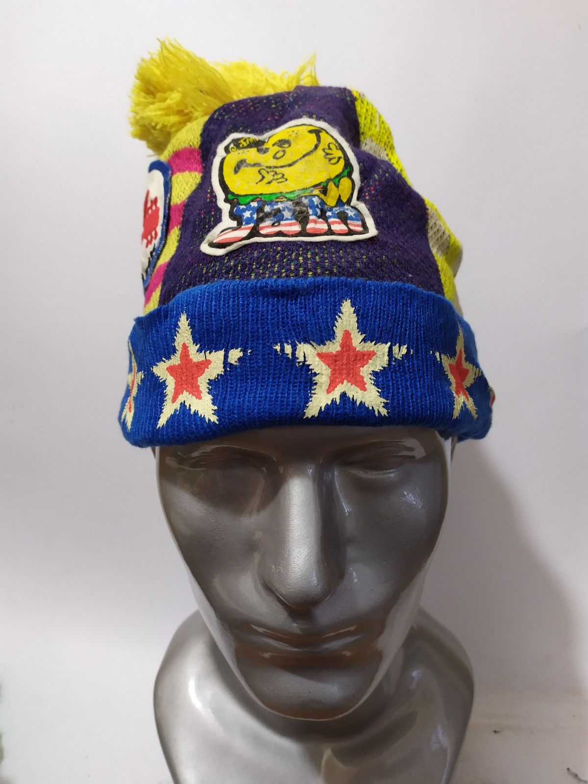 image of Joy Full Monster Multicolour Cartoon Design Beanie, Men's