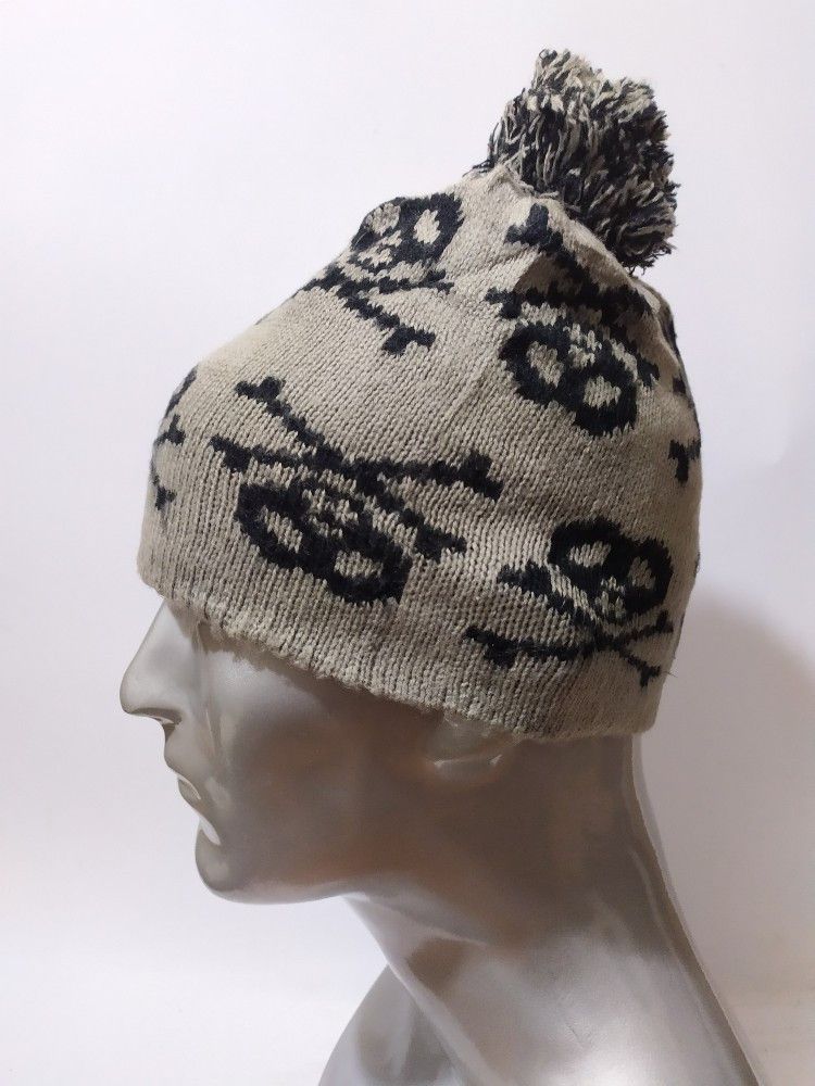 🔥Unknown Fullprint Skull Beanie Punk Bondage design hats