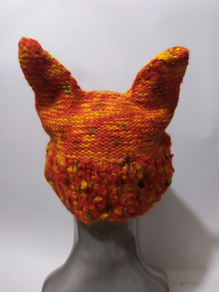 Handmade 🔥Unknown Bunny Horn Devil knitted beanie Nice hats Size ONE SIZE - 6 Thumbnail