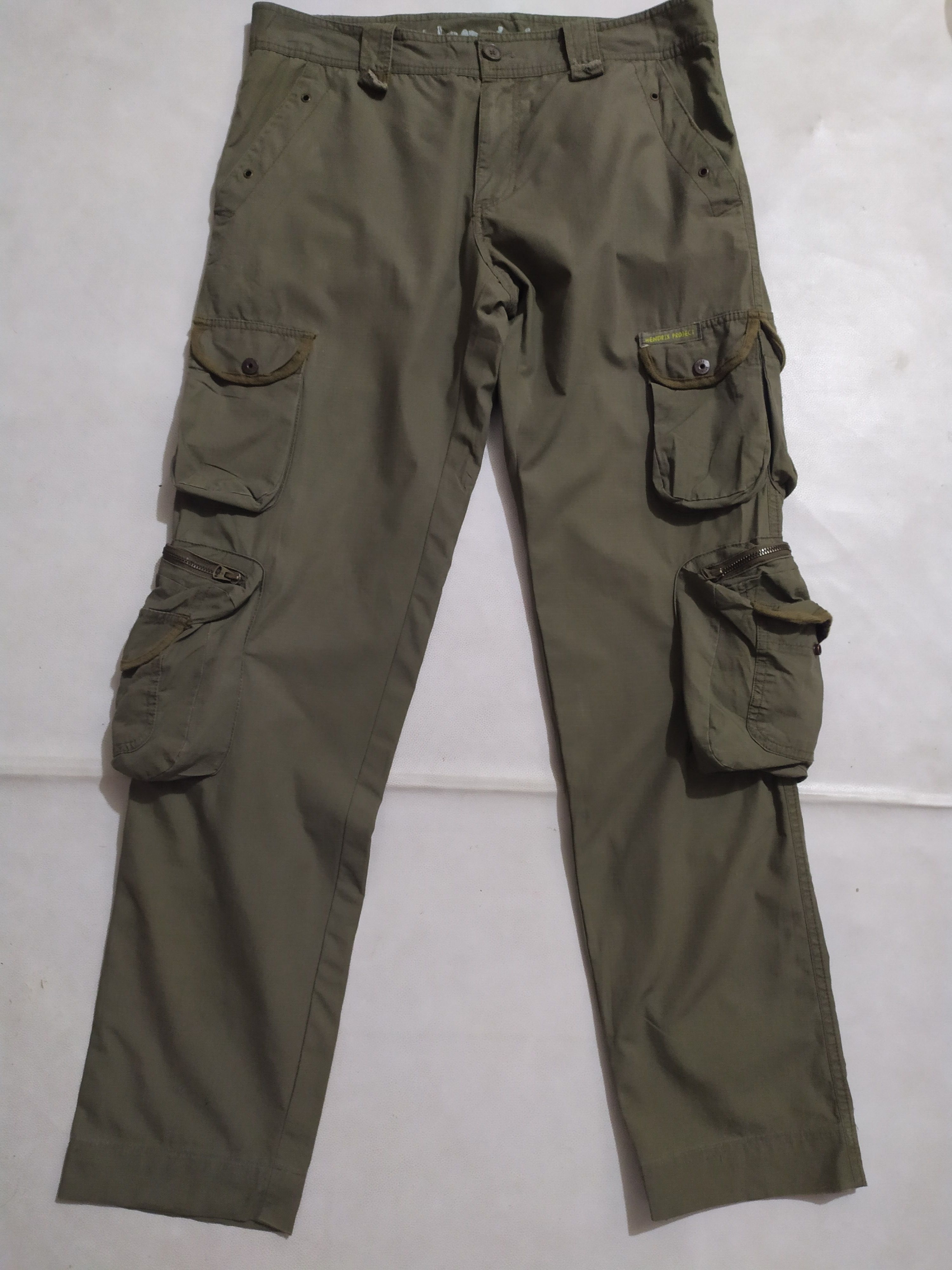 Pre-owned Streetwear Hendrix Project Multipocket Tactical Cargo Bondage Pants In Olive