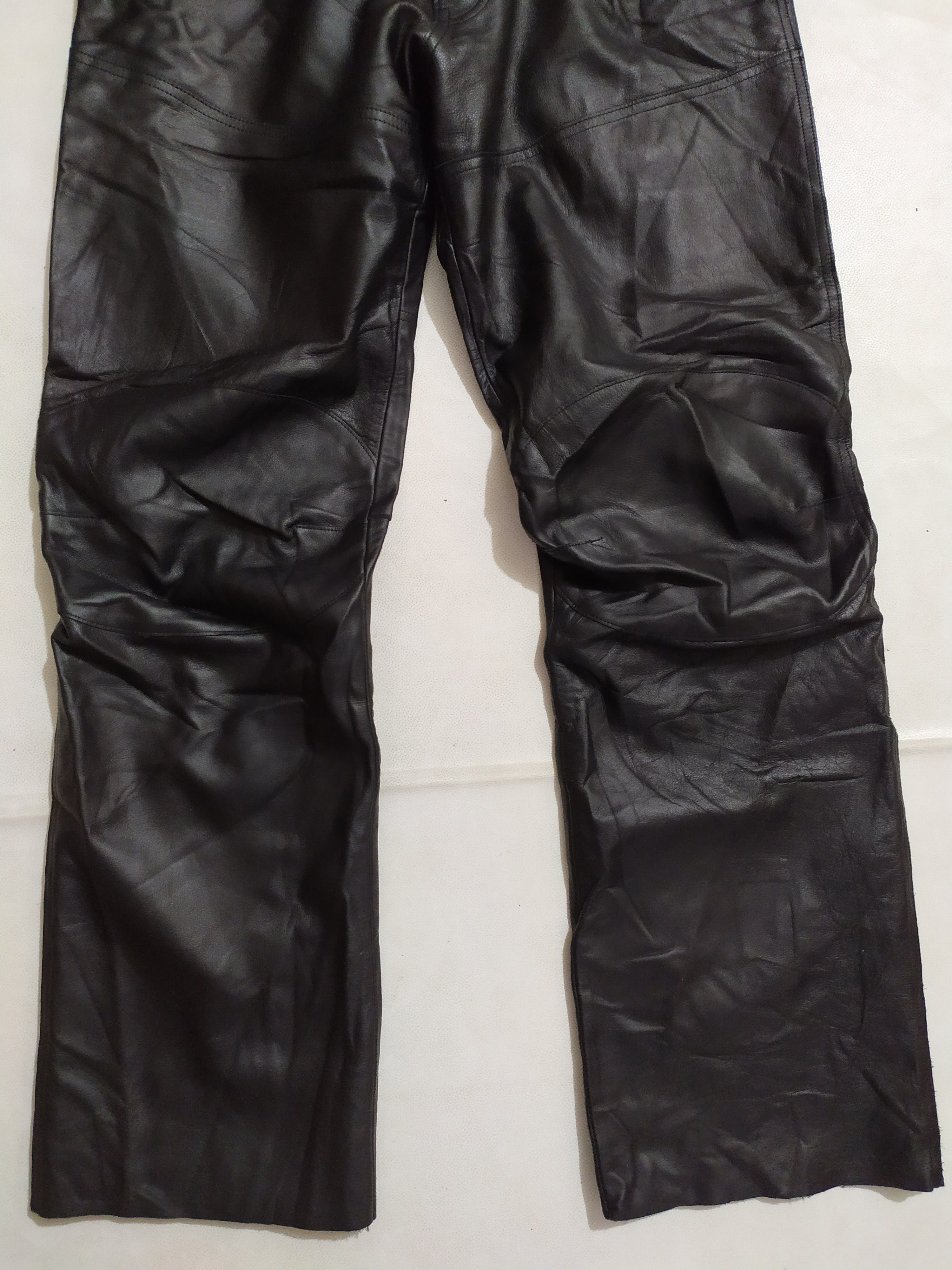 Genuine Leather × Japanese Brand No Concept But Good Sense Black Leather Pants Size US 31 - 5 Thumbnail