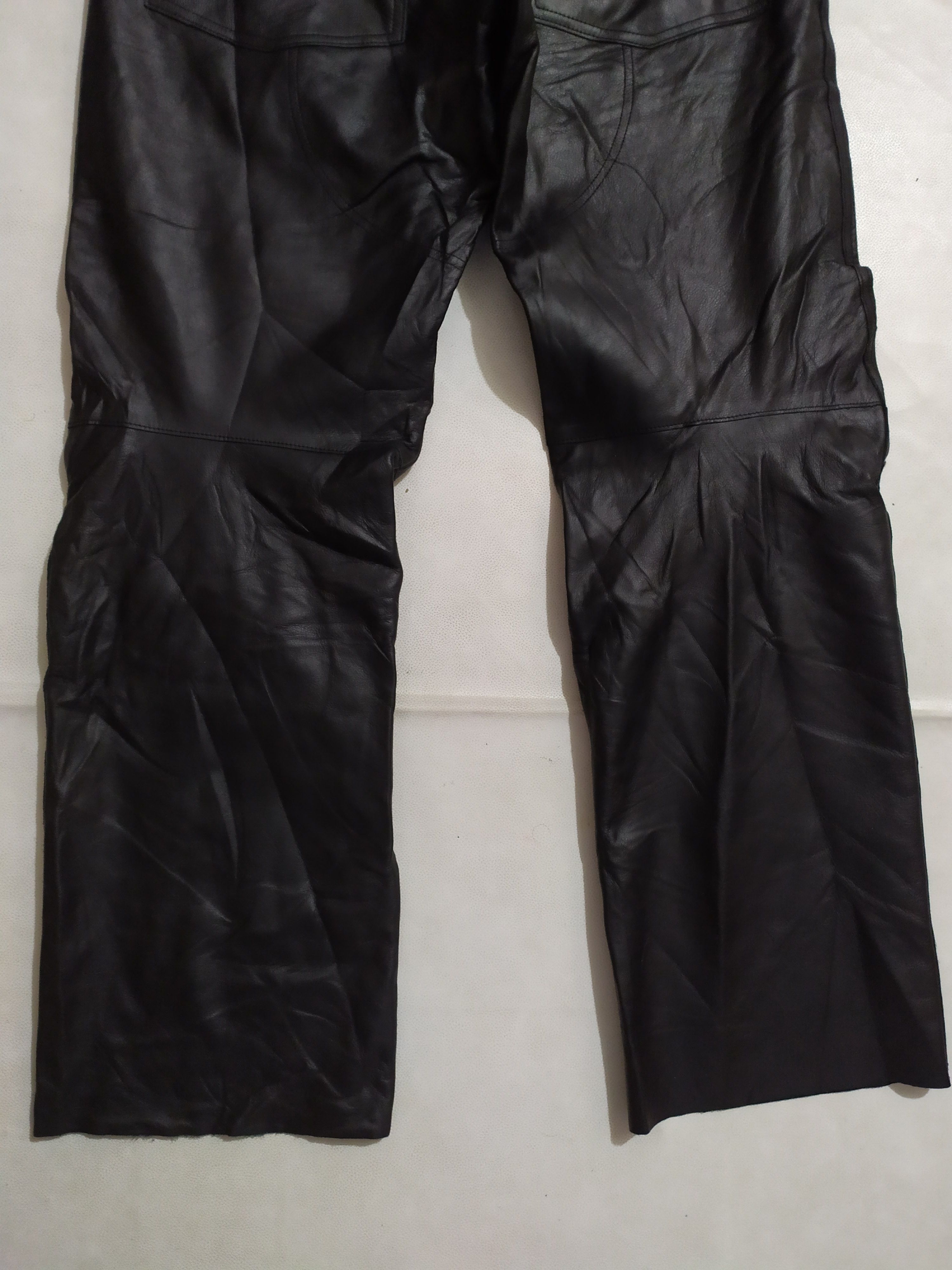 Genuine Leather × Japanese Brand No Concept But Good Sense Black Leather Pants Size US 31 - 8 Thumbnail