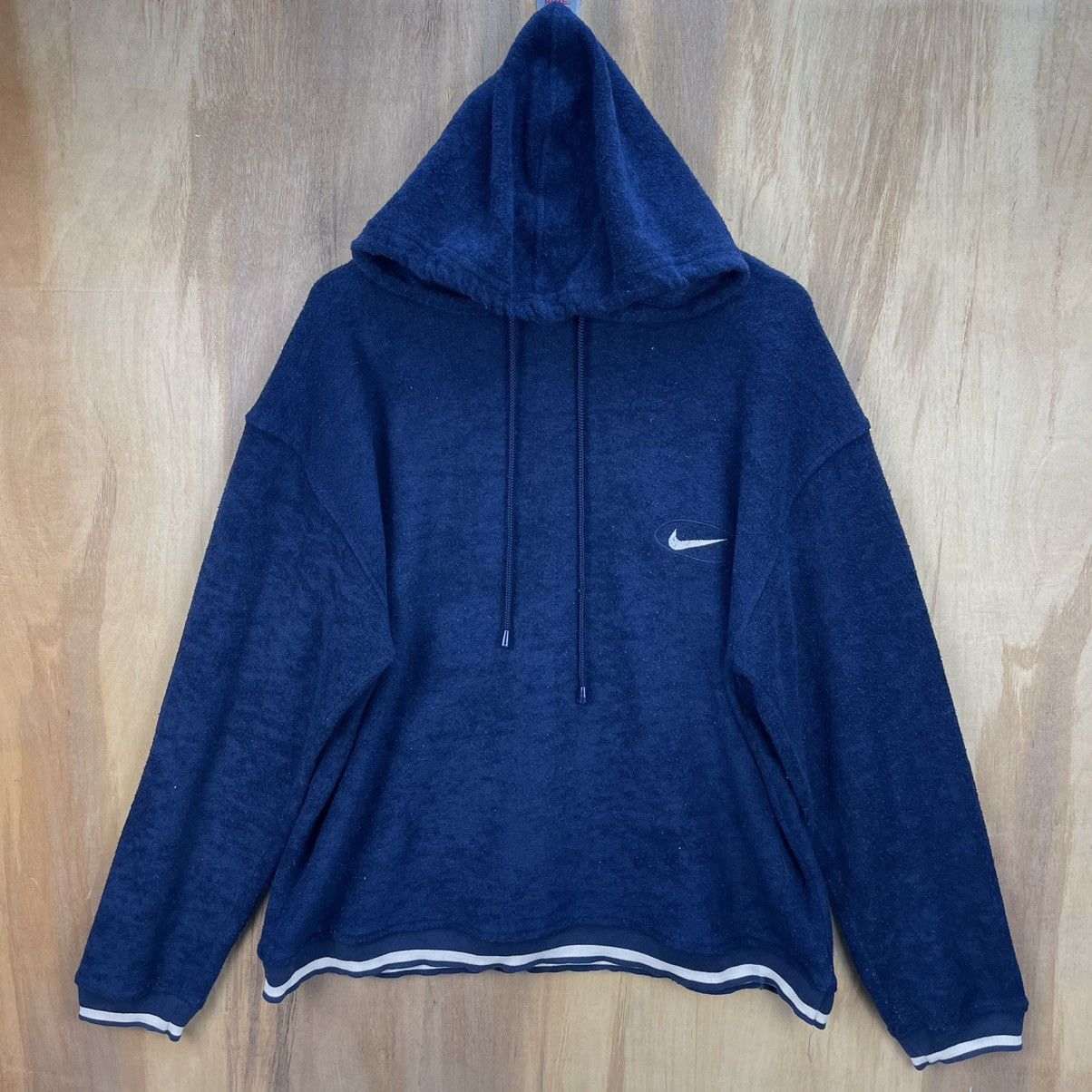 Nike × Vintage Vintage Nike Embroidery Logo Hoodie Jacket Size US XL / EU 56 / 4 - 1 Thumbnail