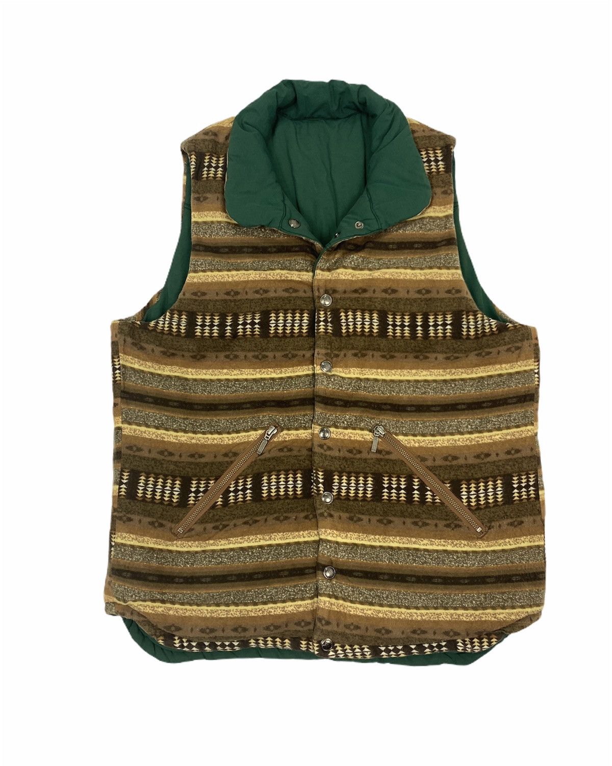 Japanese Brand UNIONMADE GRN TOKYO Reversible Navajo Aztec Art Vest Jacket Size US L / EU 52-54 / 3 - 1 Thumbnail