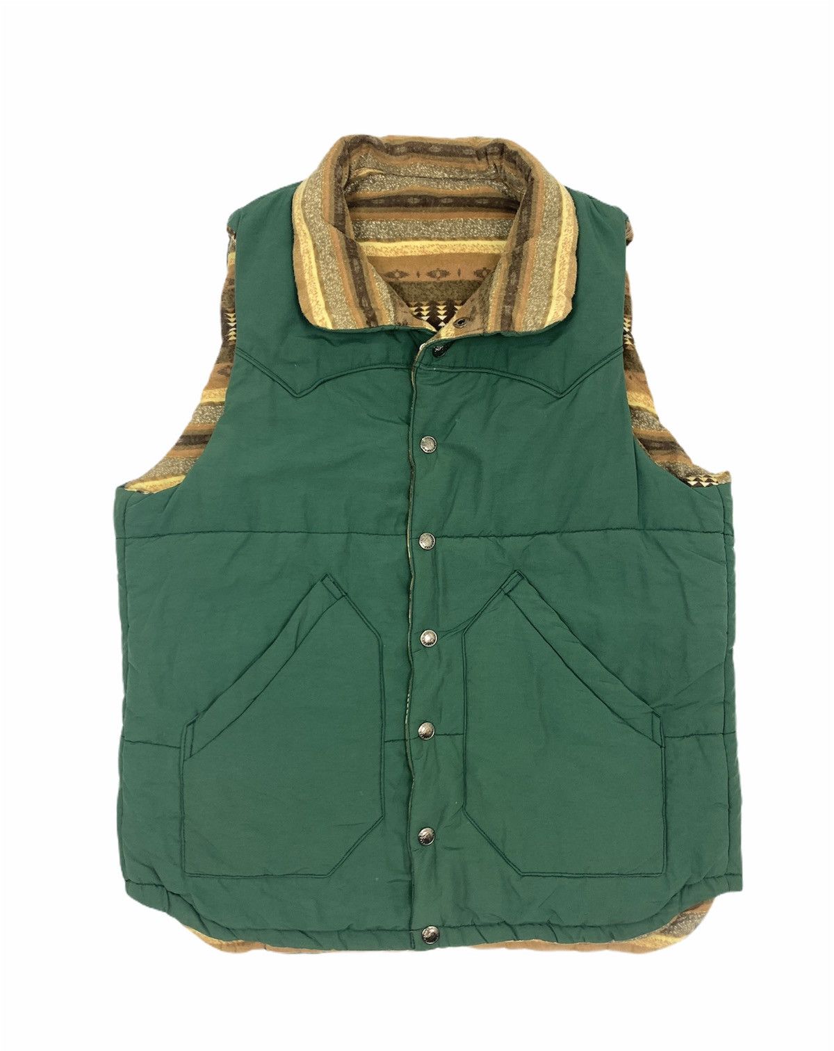 Japanese Brand UNIONMADE GRN TOKYO Reversible Navajo Aztec Art Vest Jacket Size US L / EU 52-54 / 3 - 5 Thumbnail