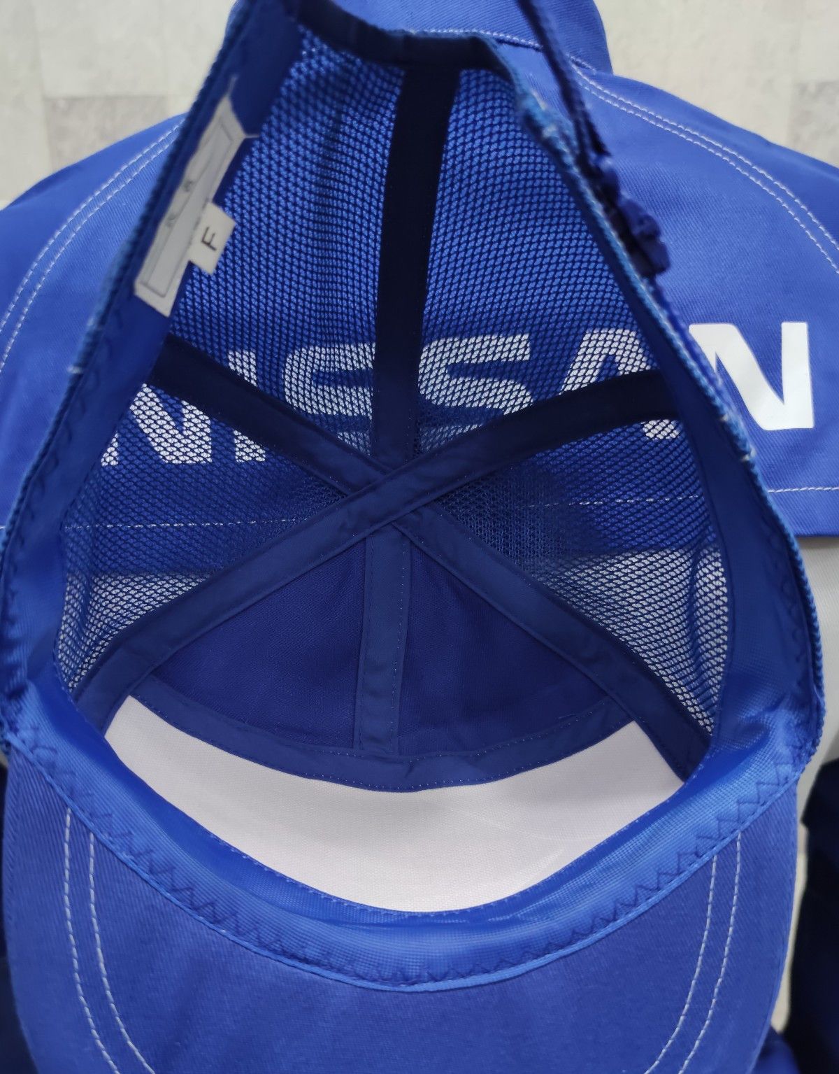 Japanese Brand NISMO! NISSAN Blue Stage Half Mesh Trucker Hat Size ONE SIZE - 11 Thumbnail