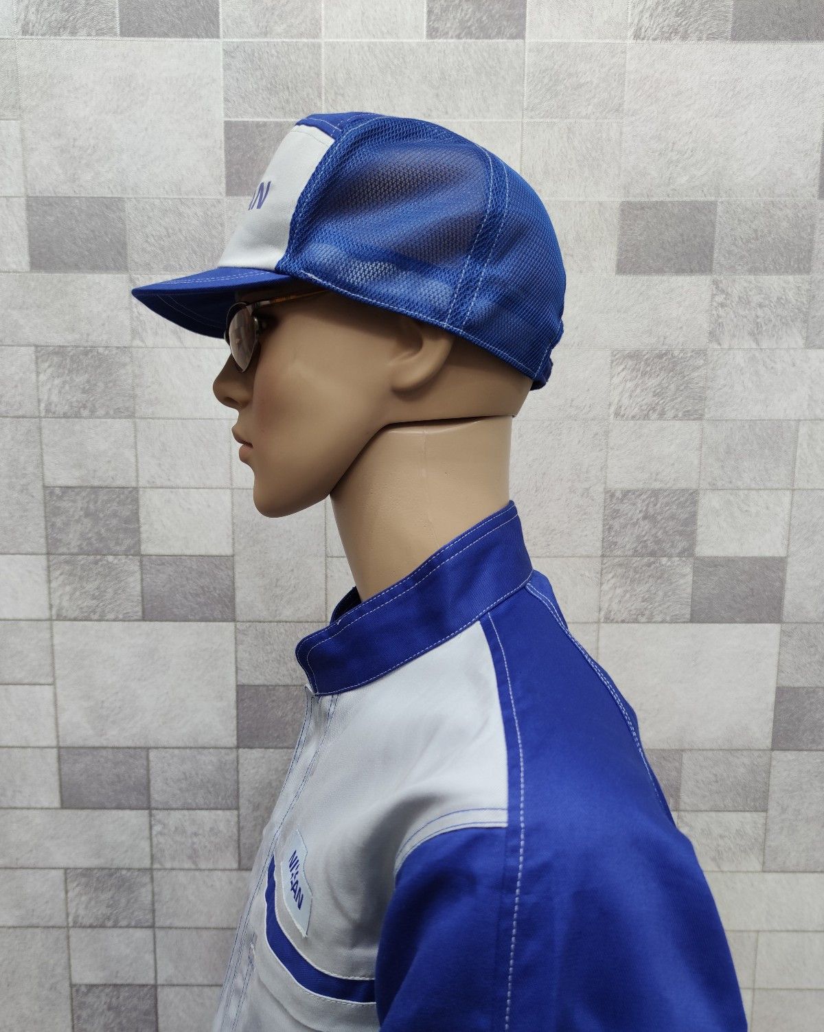 Japanese Brand NISMO! NISSAN Blue Stage Half Mesh Trucker Hat Size ONE SIZE - 6 Thumbnail