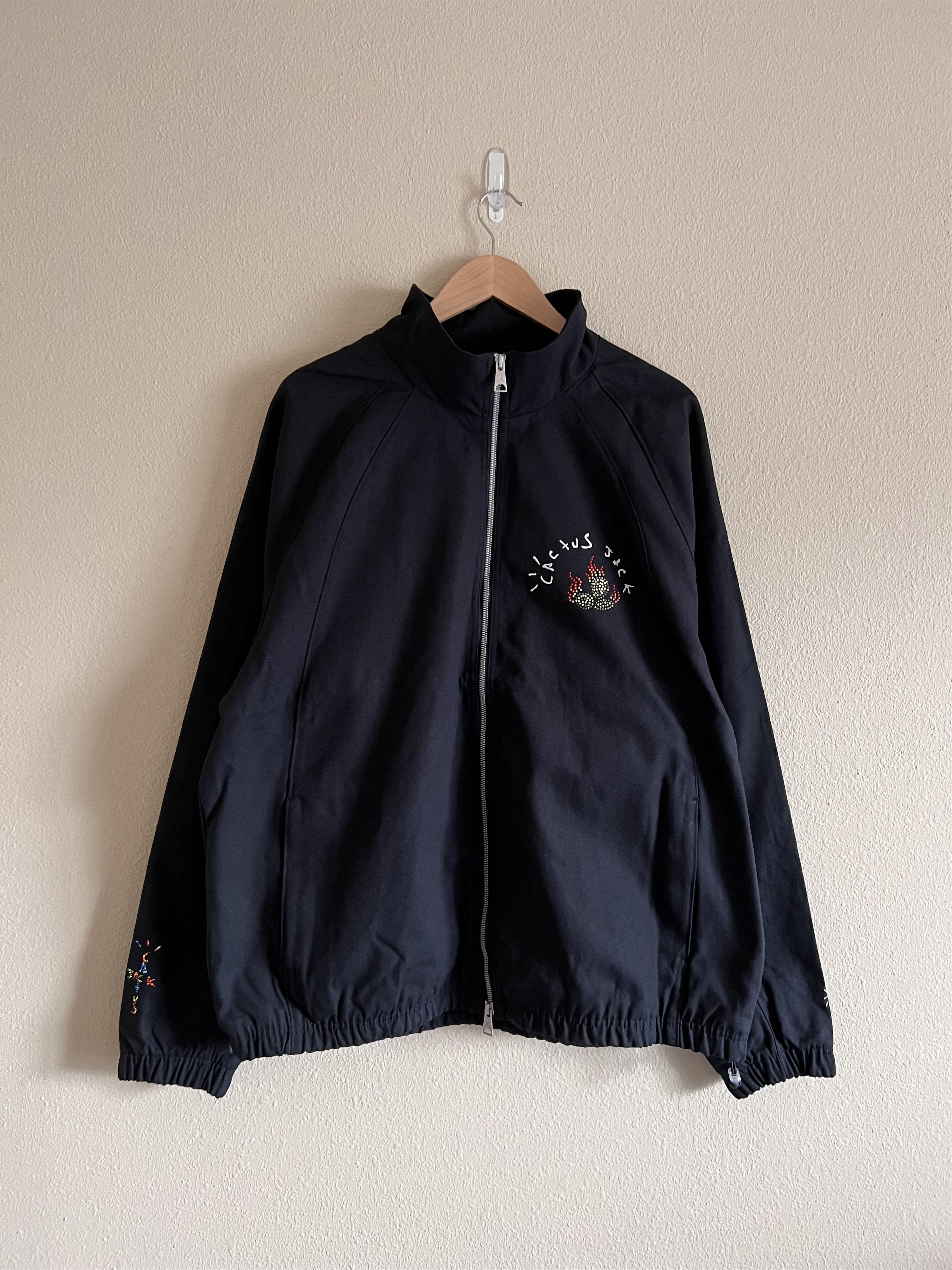 image of Jordan Travis Scott Travis Scott Jordan Woven Jacket In Black, Men's (Size XL)