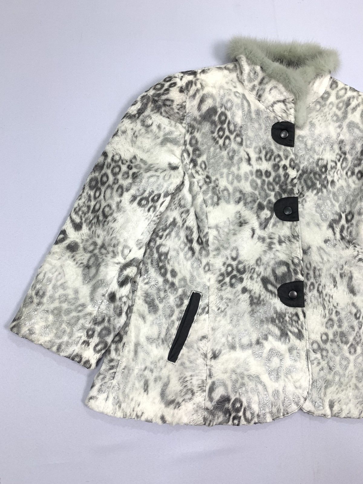 Japanese Brand × Other BROCHE Fullprinted Animal Leopard Footage Fur Parka Jacket Size L / US 10 / IT 46 - 6 Thumbnail