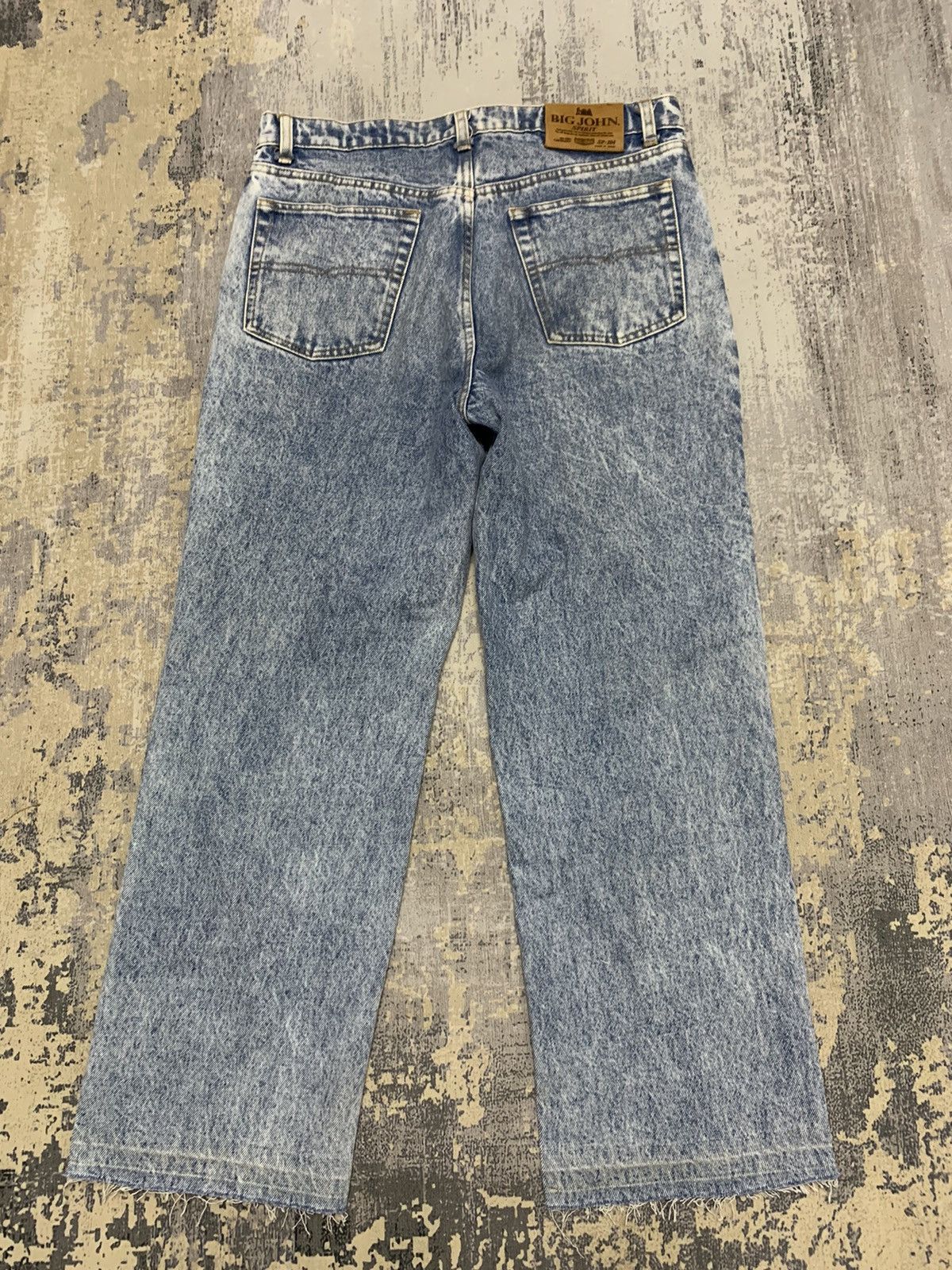 Vintage Vintage Denim Big John Acid Wash Baggy Jeans 33x28 Size US 33 - 2 Thumbnail