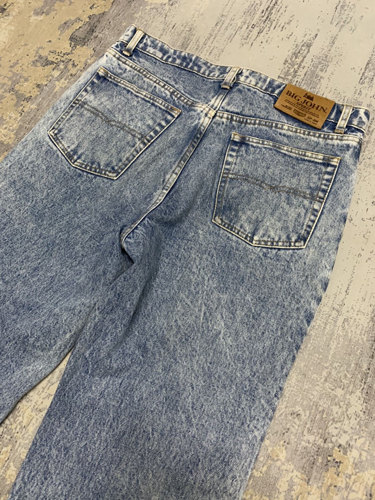 Vintage Vintage Denim Big John Acid Wash Baggy Jeans 33x28 Size US 33 - 6 Thumbnail