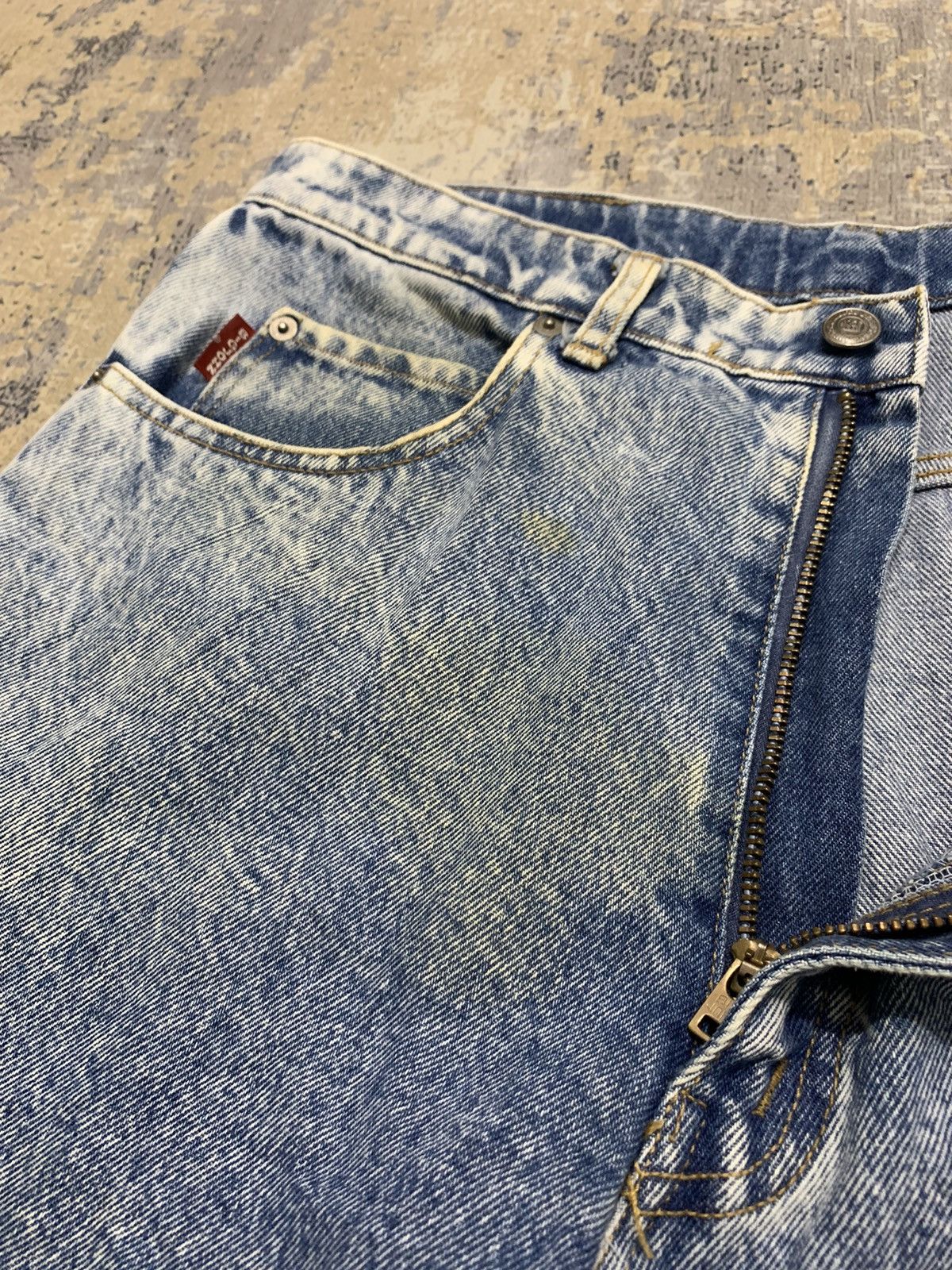 Vintage Vintage Denim Big John Acid Wash Baggy Jeans 33x28 Size US 33 - 5 Thumbnail