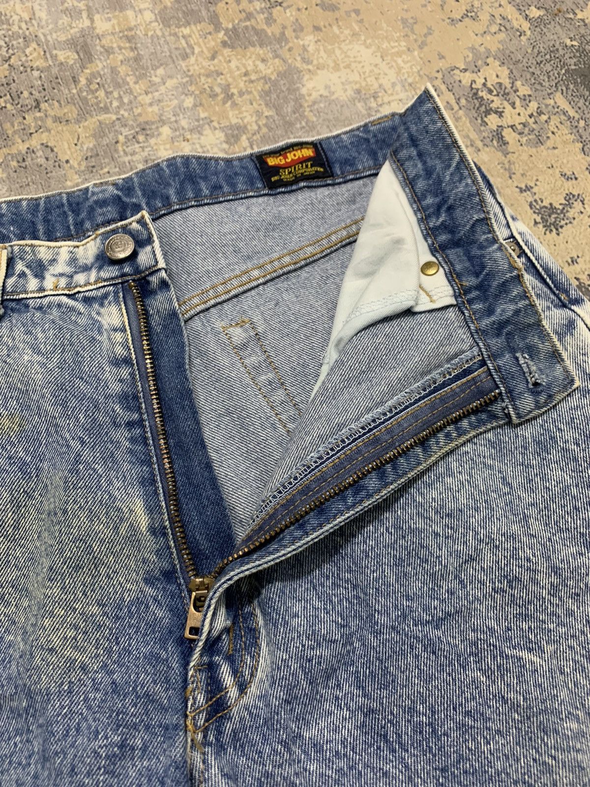 Vintage Vintage Denim Big John Acid Wash Baggy Jeans 33x28 Size US 33 - 4 Thumbnail
