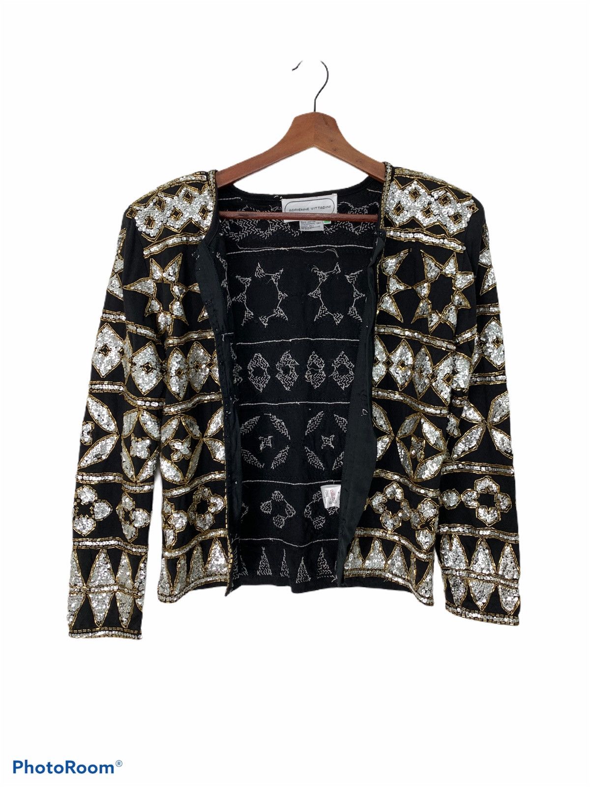Japanese Brand × Michael Jackson × Swarovski ADRIENNE VITTADINI Sashiko Patchwork Swarovski Blink Jacket Size S / US 4 / IT 40 - 3 Thumbnail