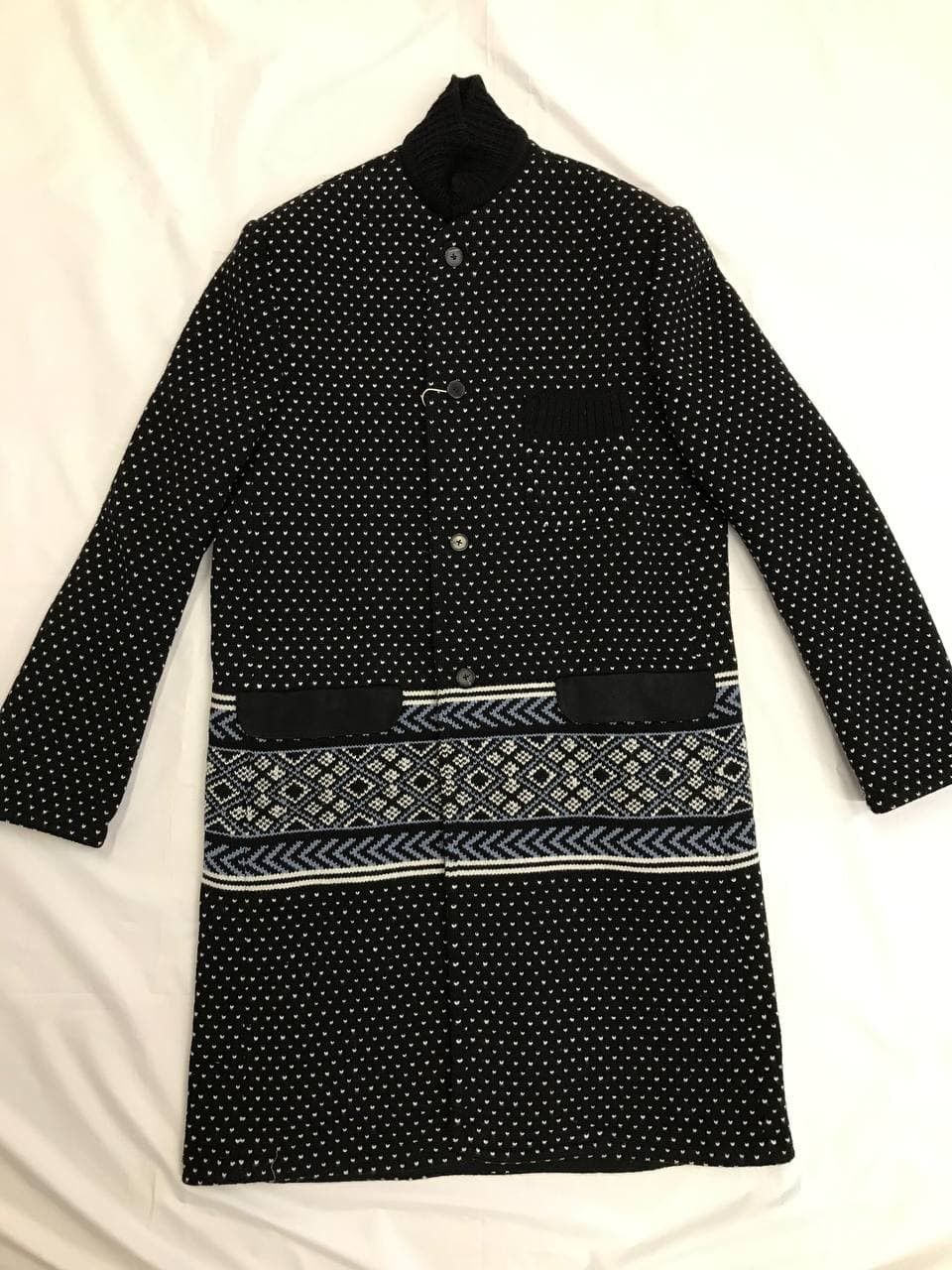 Haider Ackermann Haider Ackermann Intarsia Knitted Officer Off-White Coat Size US S / EU 44-46 / 1 - 4 Thumbnail