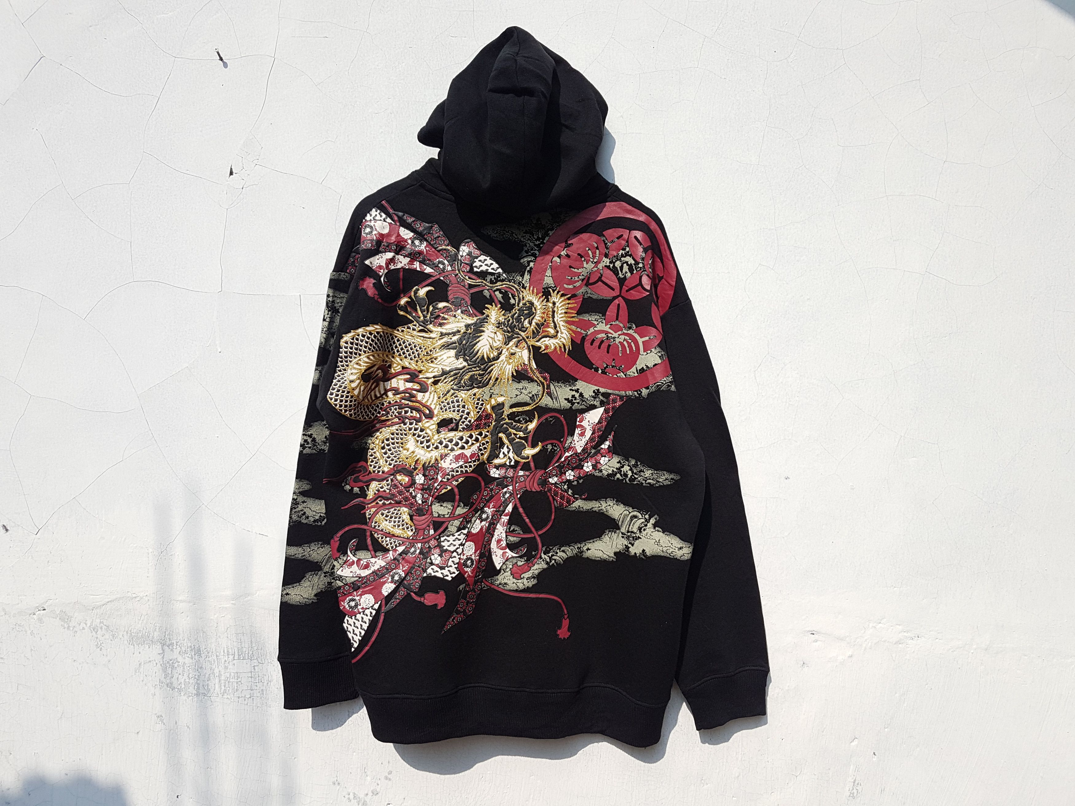 image of Fit M To L Cure All Dragon Hoodie in Black, Men's (Size Large)