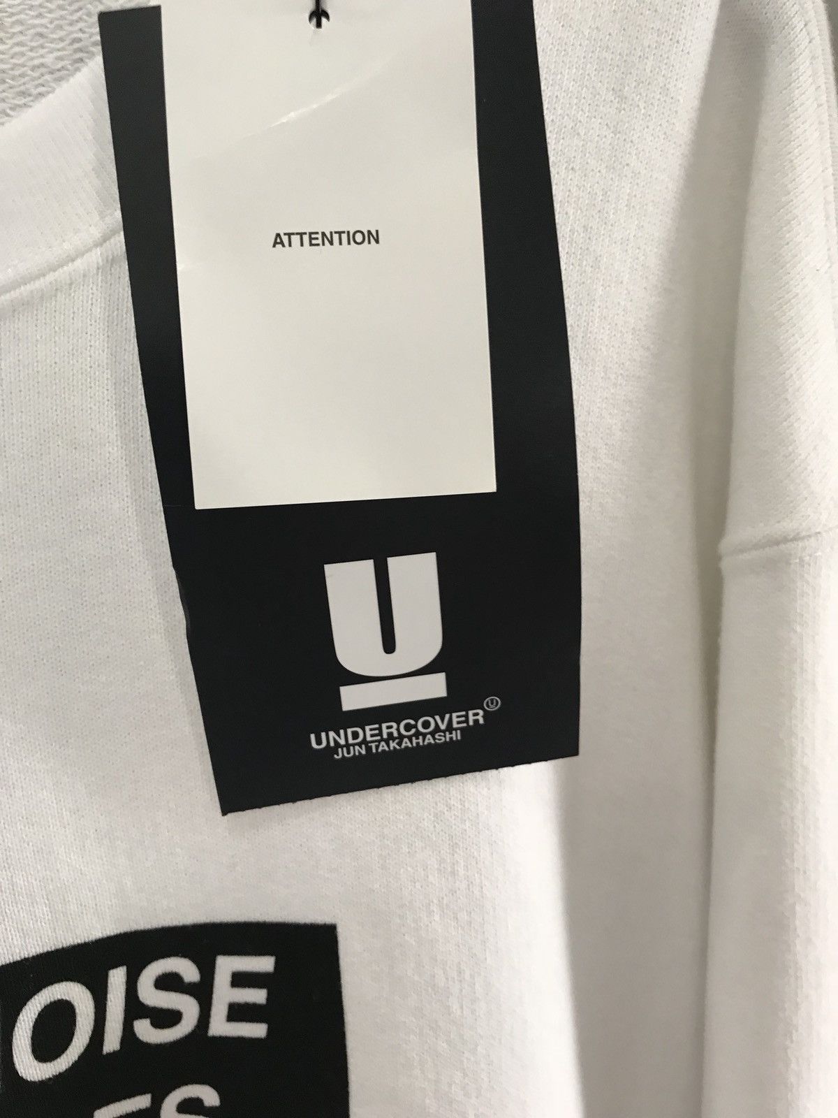Undercover “We Make Noise Not Clothes” White Terry Cotton Sweater Size US M / EU 48-50 / 2 - 6 Thumbnail