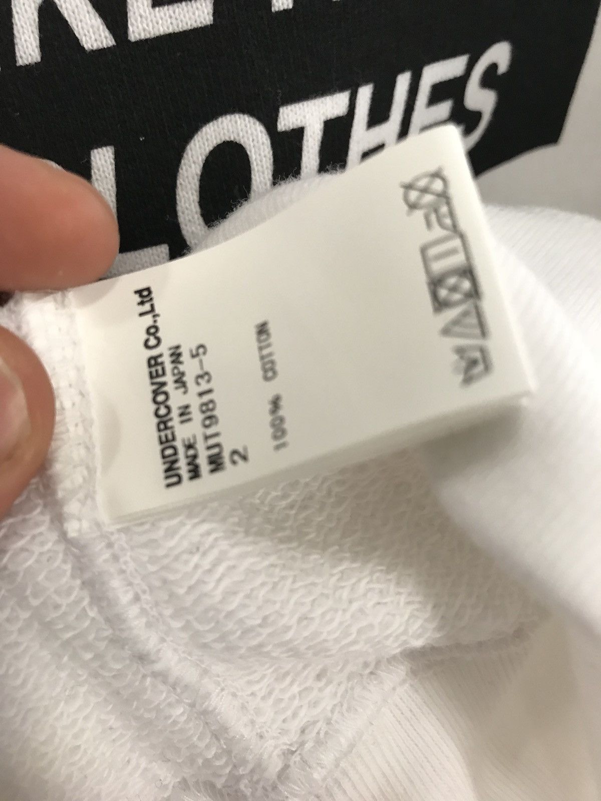 Undercover “We Make Noise Not Clothes” White Terry Cotton Sweater Size US M / EU 48-50 / 2 - 11 Thumbnail