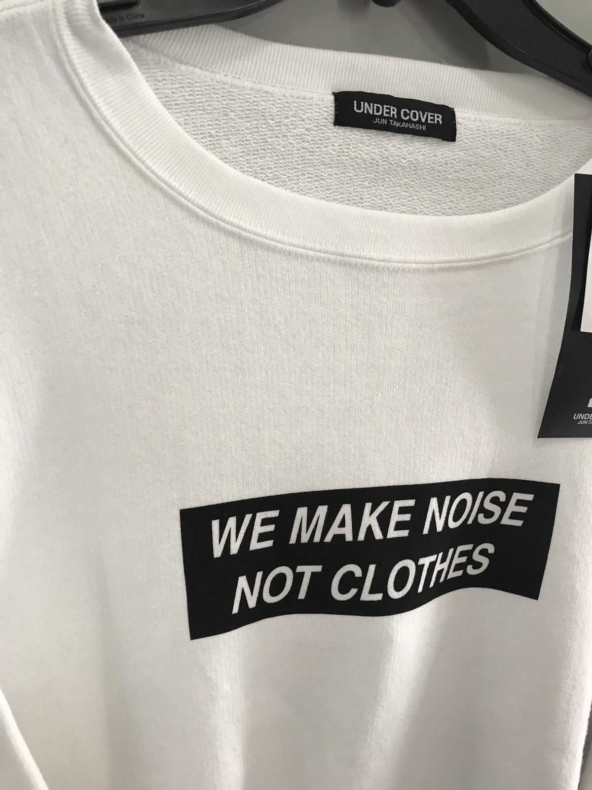 Undercover “We Make Noise Not Clothes” White Terry Cotton Sweater Size US M / EU 48-50 / 2 - 8 Thumbnail