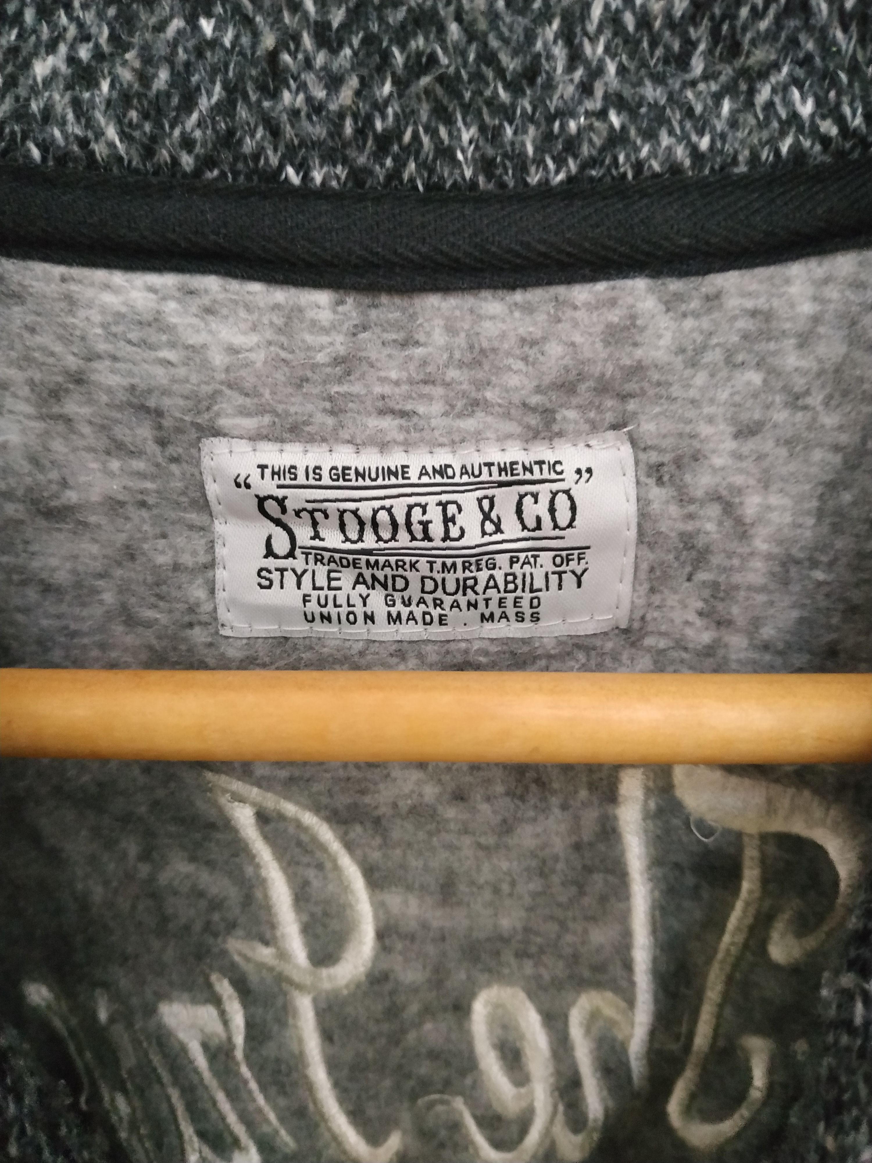 Japanese Brand Stooge & Co Herringbone Shawl Collar Cardigan Size US S / EU 44-46 / 1 - 5 Thumbnail