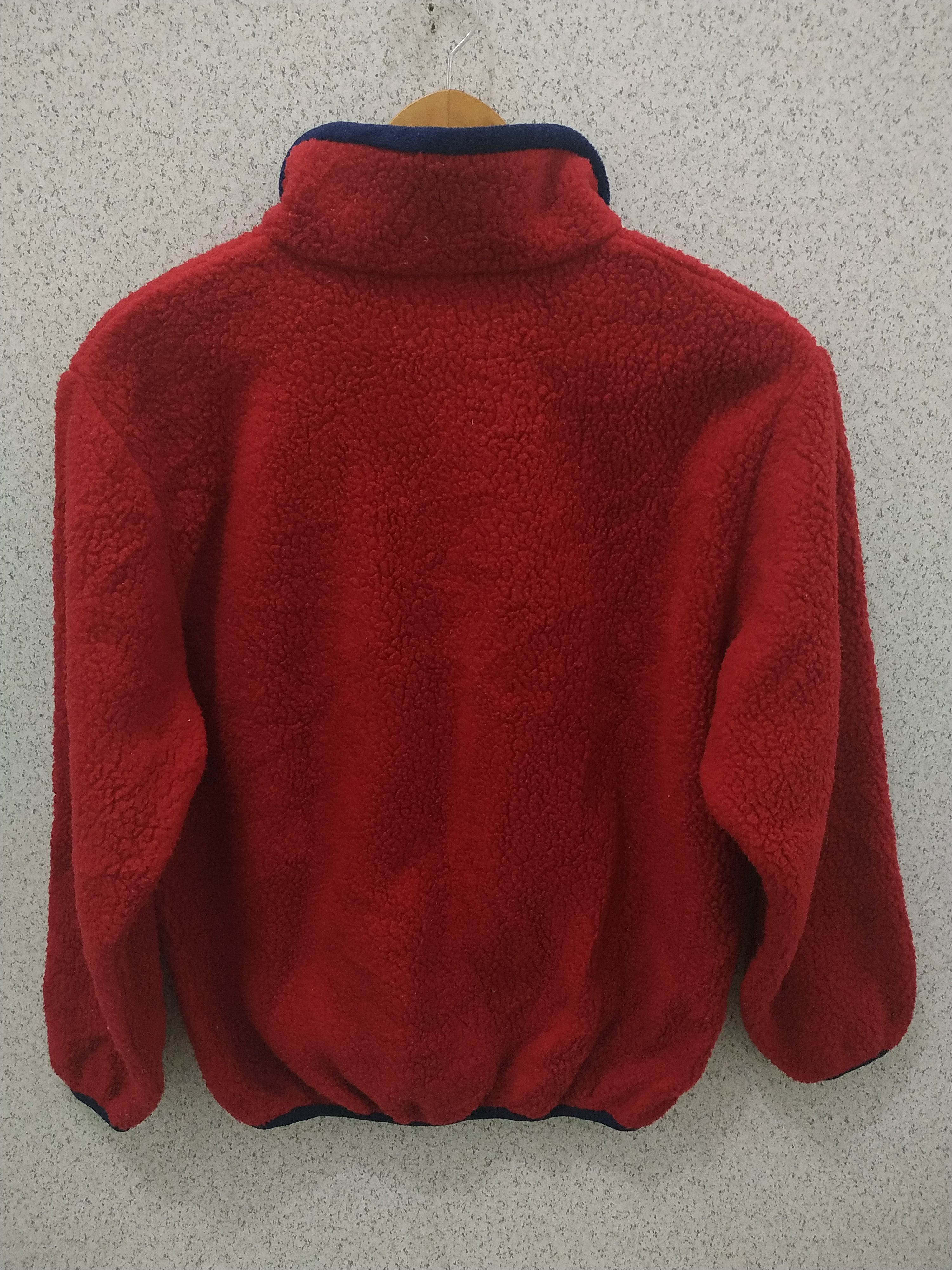 L.L. Bean × Vintage Vintage L.L. Bean Red Fleece Jacket El Salvador USA Size US L / EU 52-54 / 3 - 4 Thumbnail