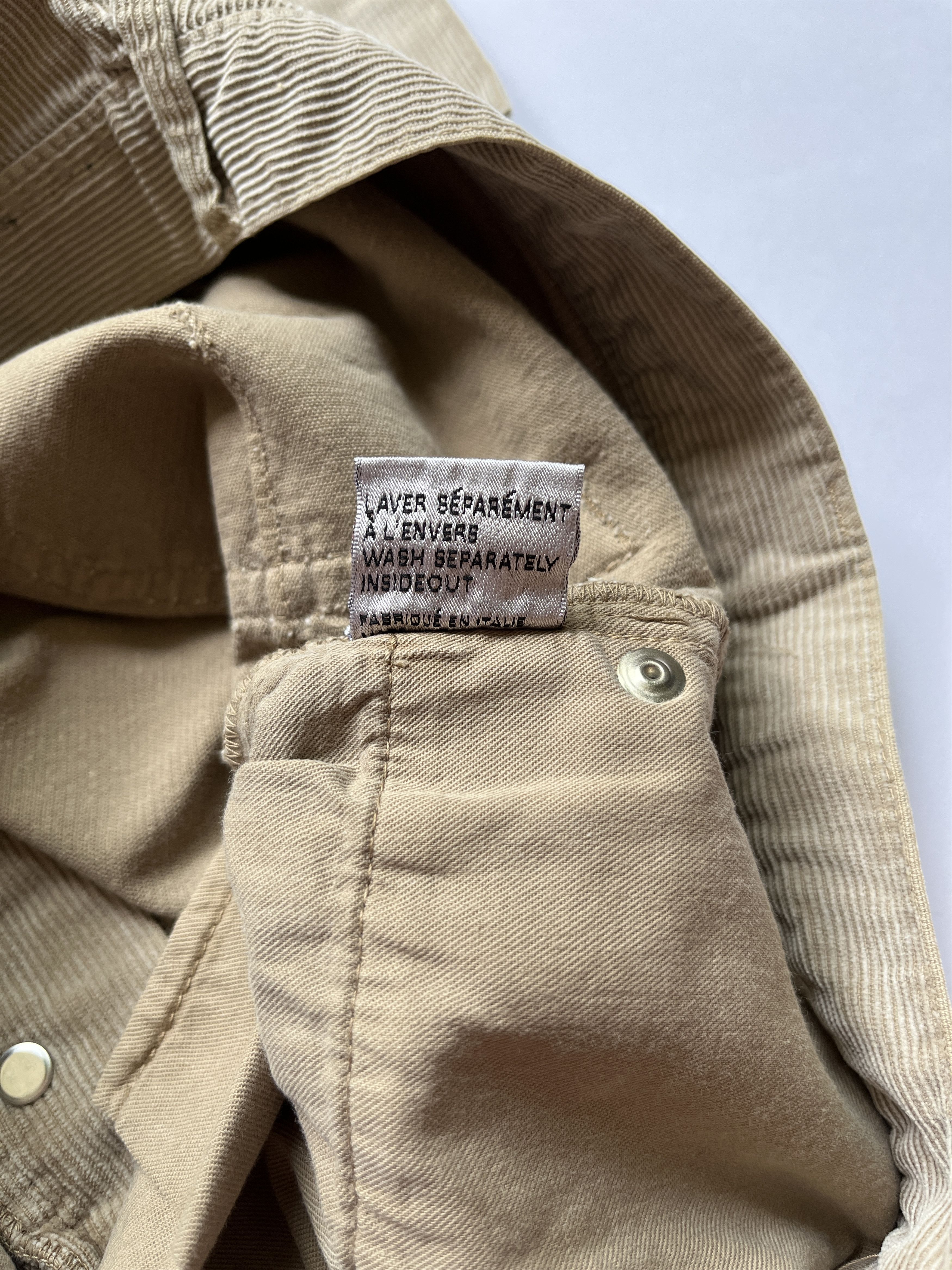 Dior × Hedi Slimane ⚡️QUICK SALE⚡️Dior by Hedi Slimane Beige Corduroy Pants Size US 29 - 5 Thumbnail