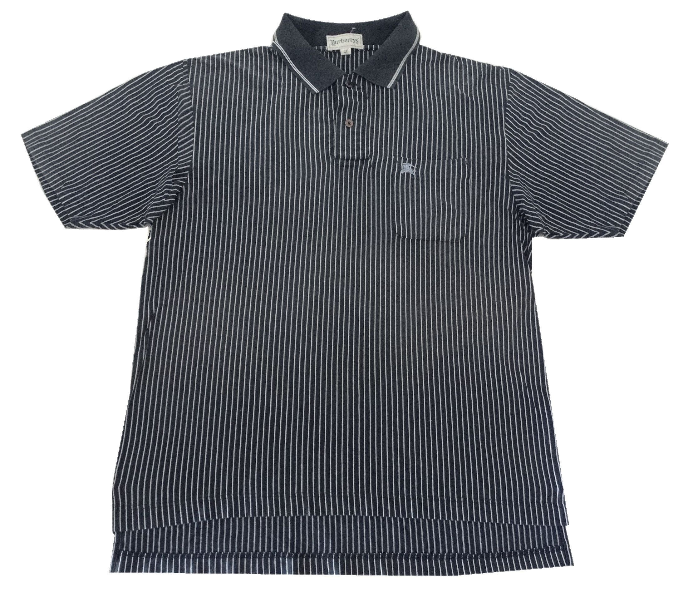Burberry × Burberry Prorsum × Vintage burberry vintage stripes striped pocket logo polo size M/L Size US L / EU 52-54 / 3 - 2 Thumbnail