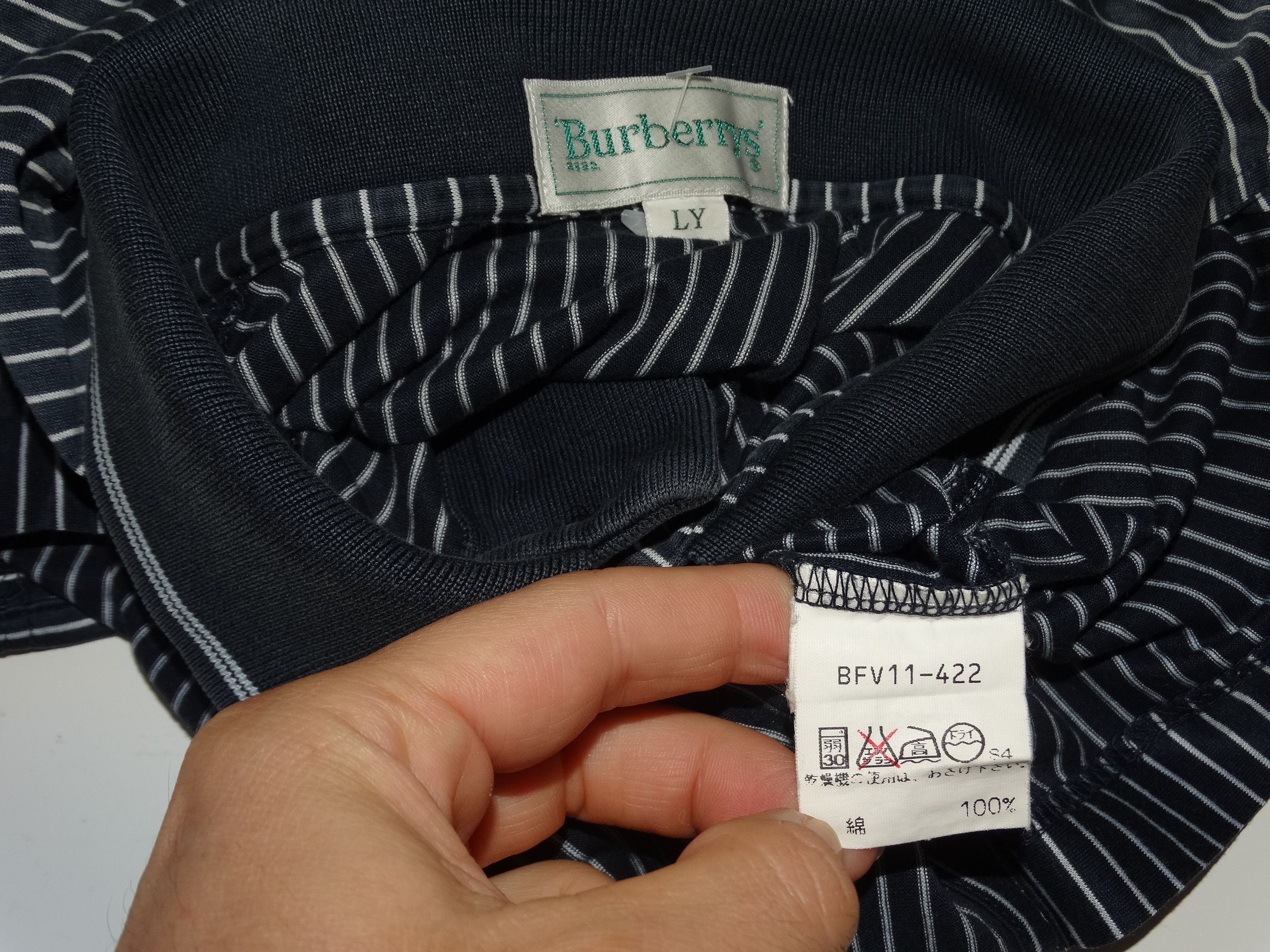 Burberry × Burberry Prorsum × Vintage burberry vintage stripes striped pocket logo polo size M/L Size US L / EU 52-54 / 3 - 4 Thumbnail