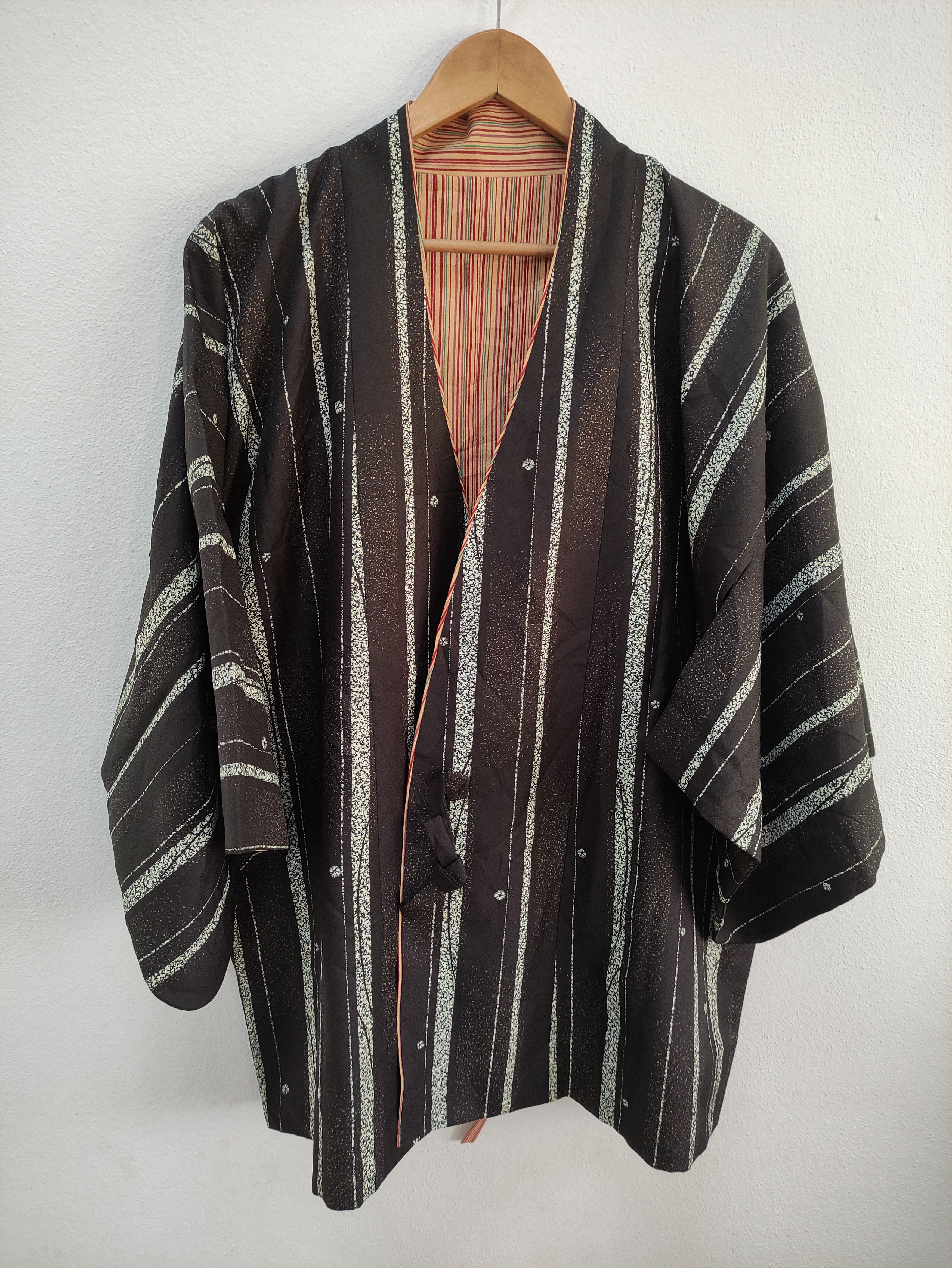Japanese Brand Otozuki Japanese Striped Polyster Kimono Cardigan Size US L / EU 52-54 / 3 - 1 Thumbnail