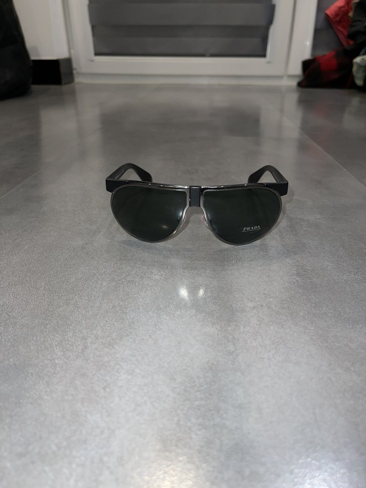 Prada Prada SPR23P 1B0-3O1 Black Aviator Sunglasses Size ONE SIZE - 2 Thumbnail