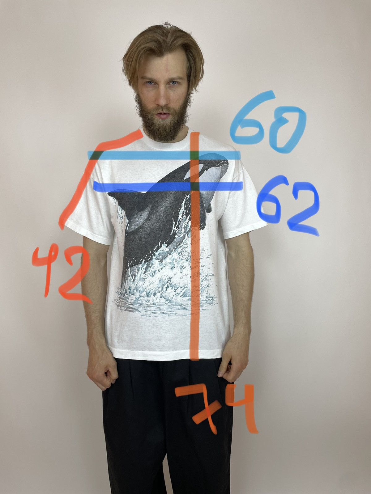 Vintage PREMIUM SCREEN STARS VTG Tee PETER KULL HARLEQUIN NG 1989 Size US XL / EU 56 / 4 - 12 Thumbnail