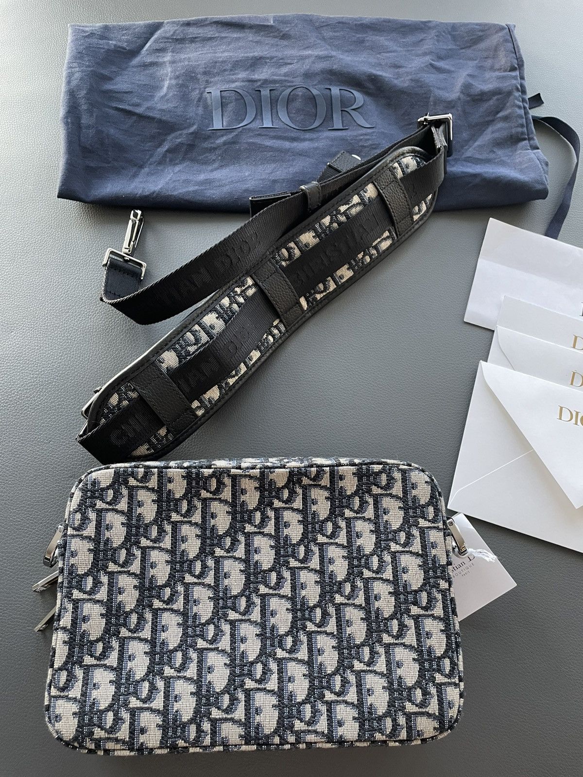 Limited Edition Runway Dior Oblique Logo Saddle Bag