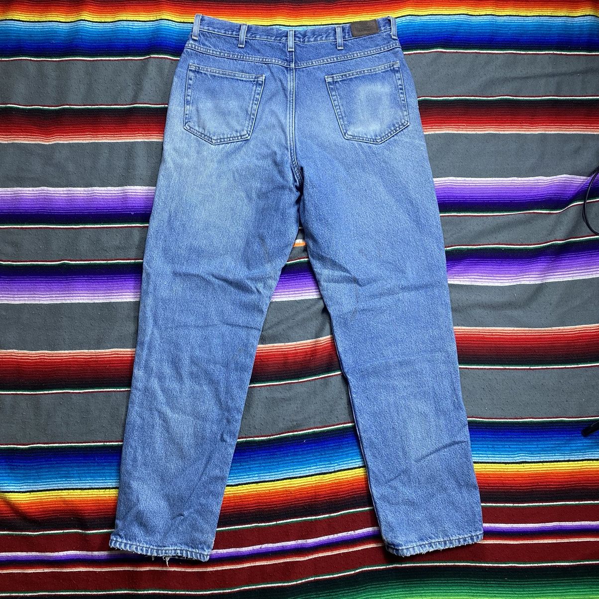 L.L. Bean Vintage L.L. Bean Men's Flannel Lined Blue Denim Jeans 36×32 Size US 36 / EU 52 - 11 Thumbnail