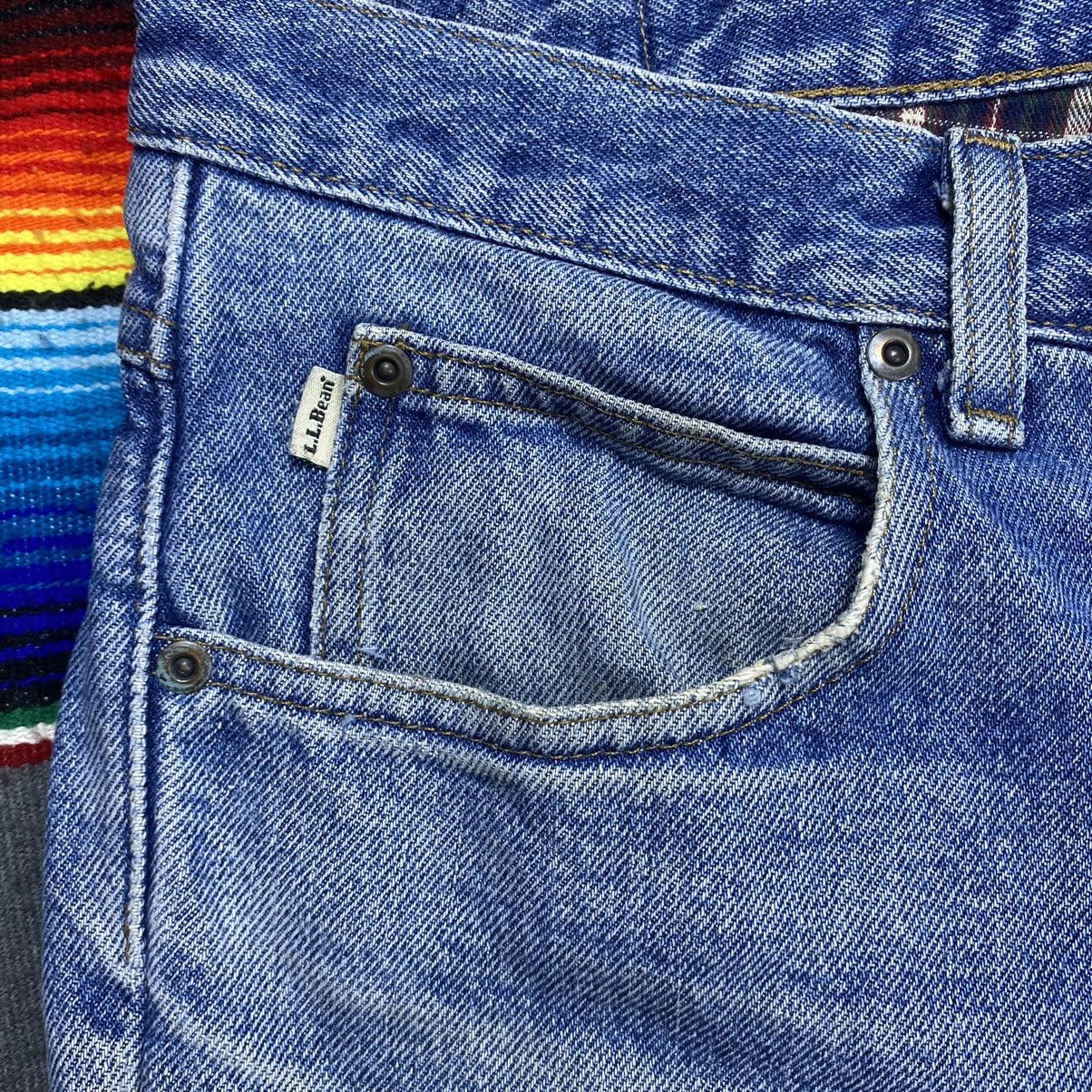 L.L. Bean Vintage L.L. Bean Men's Flannel Lined Blue Denim Jeans 36×32 Size US 36 / EU 52 - 6 Thumbnail