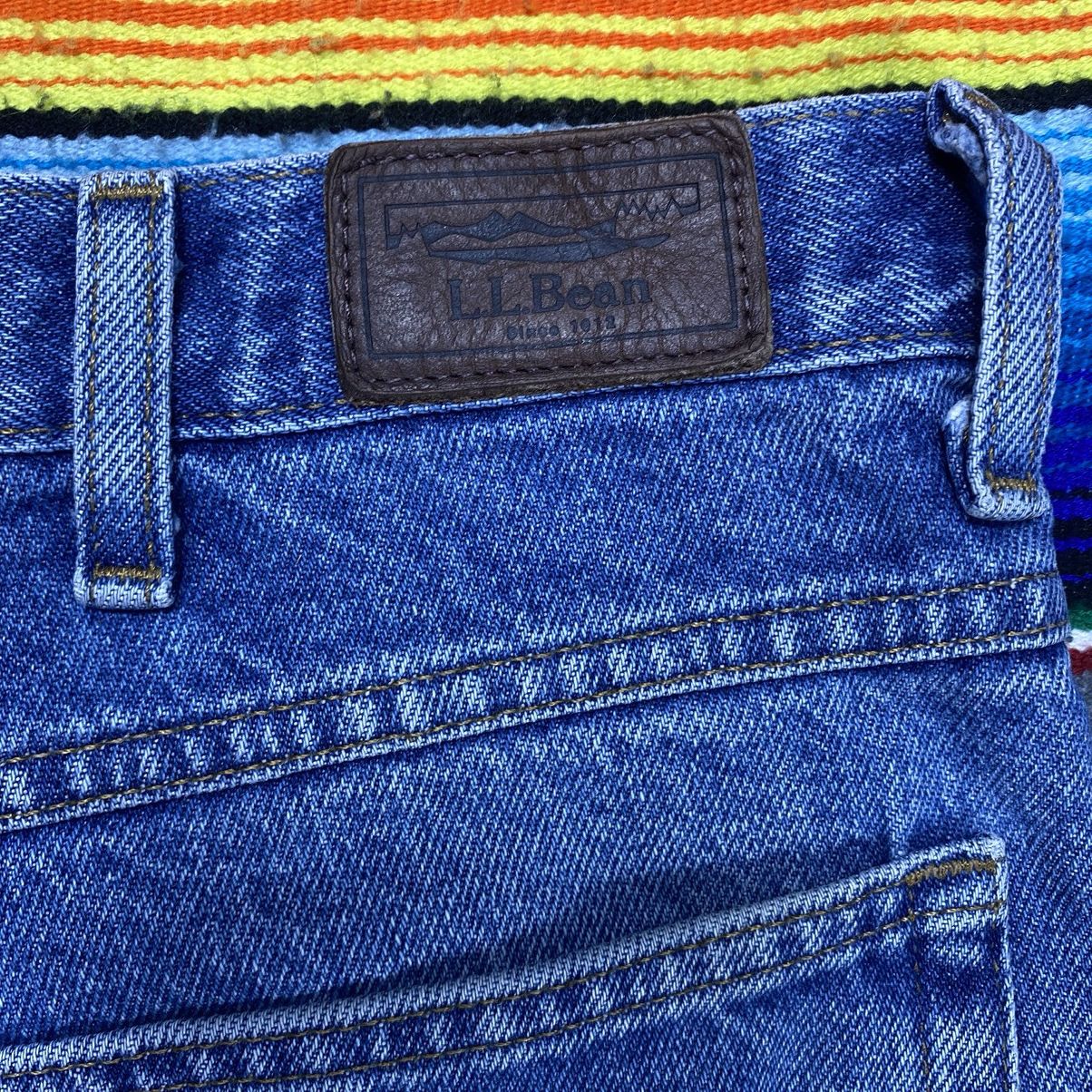 L.L. Bean Vintage L.L. Bean Men's Flannel Lined Blue Denim Jeans 36×32 Size US 36 / EU 52 - 14 Thumbnail