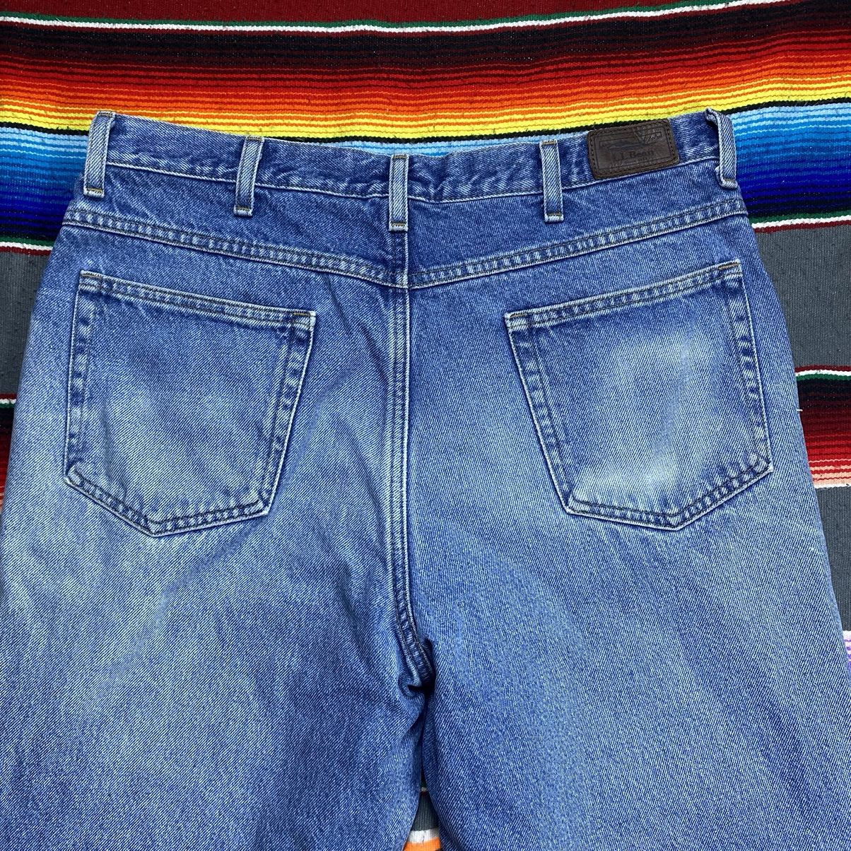 L.L. Bean Vintage L.L. Bean Men's Flannel Lined Blue Denim Jeans 36×32 Size US 36 / EU 52 - 12 Thumbnail