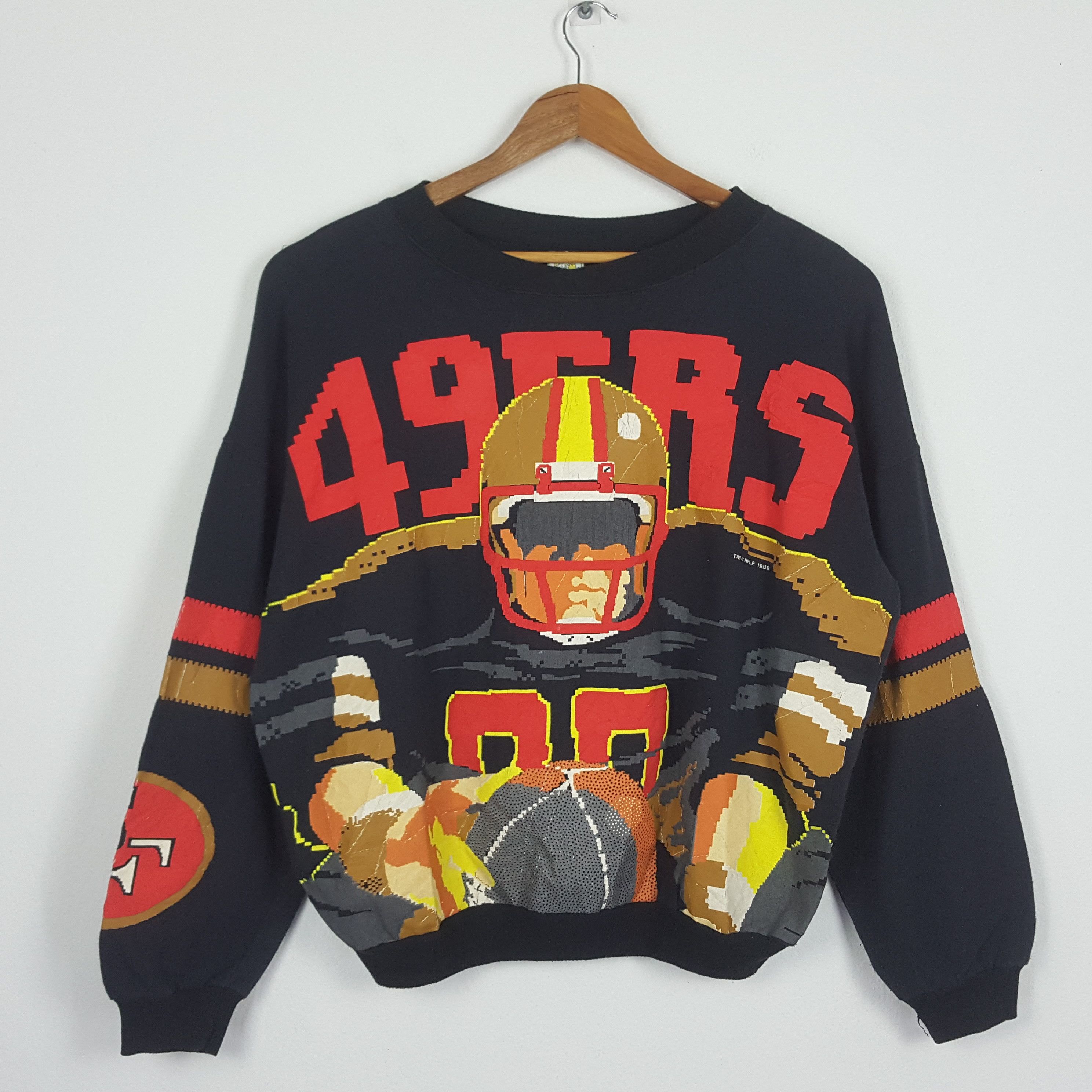 NFL × Vintage Vintage 80's San Francisco 49ers NFL Over Print Sweatshirt Size US L / EU 52-54 / 3 - 1 Thumbnail