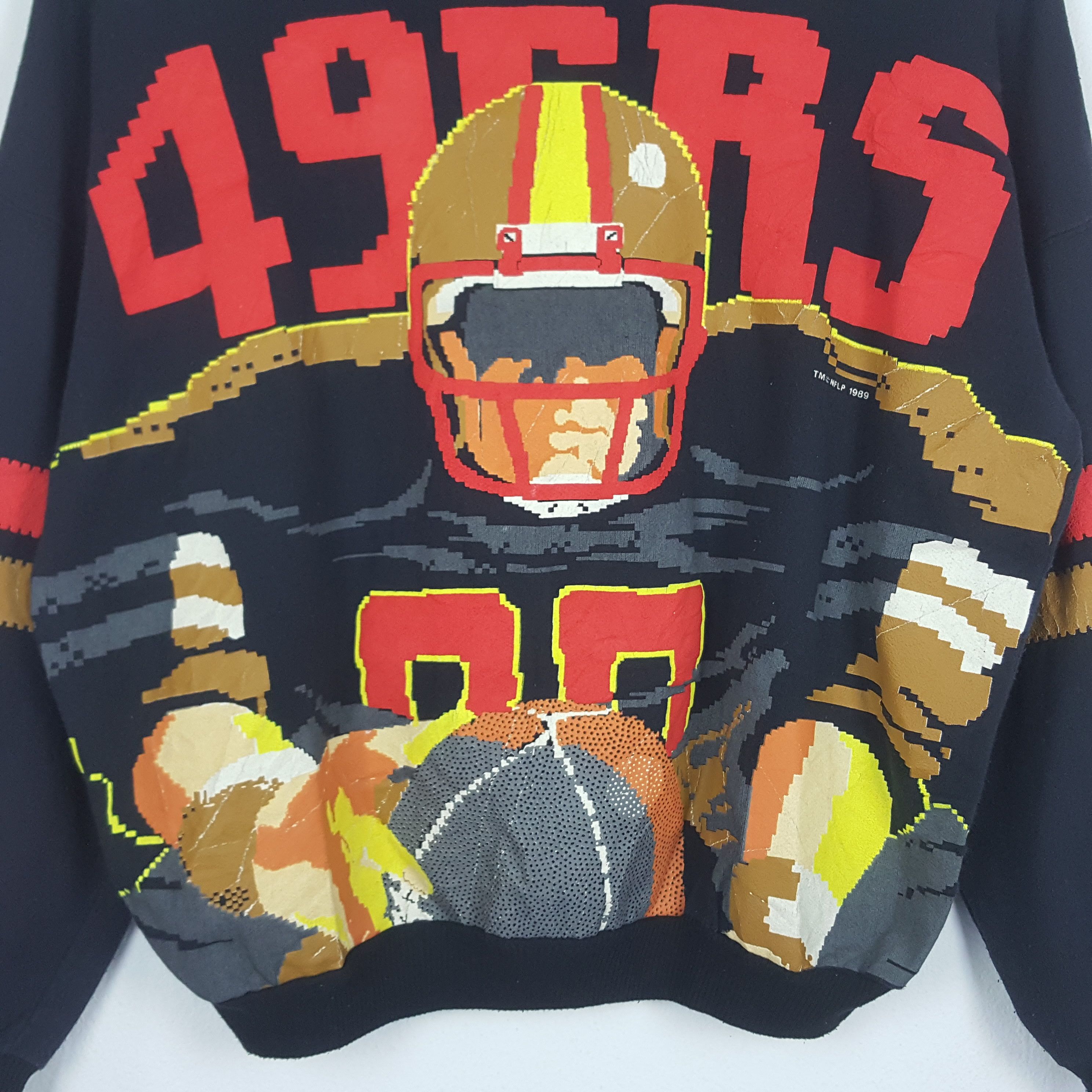 NFL × Vintage Vintage 80's San Francisco 49ers NFL Over Print Sweatshirt Size US L / EU 52-54 / 3 - 3 Thumbnail