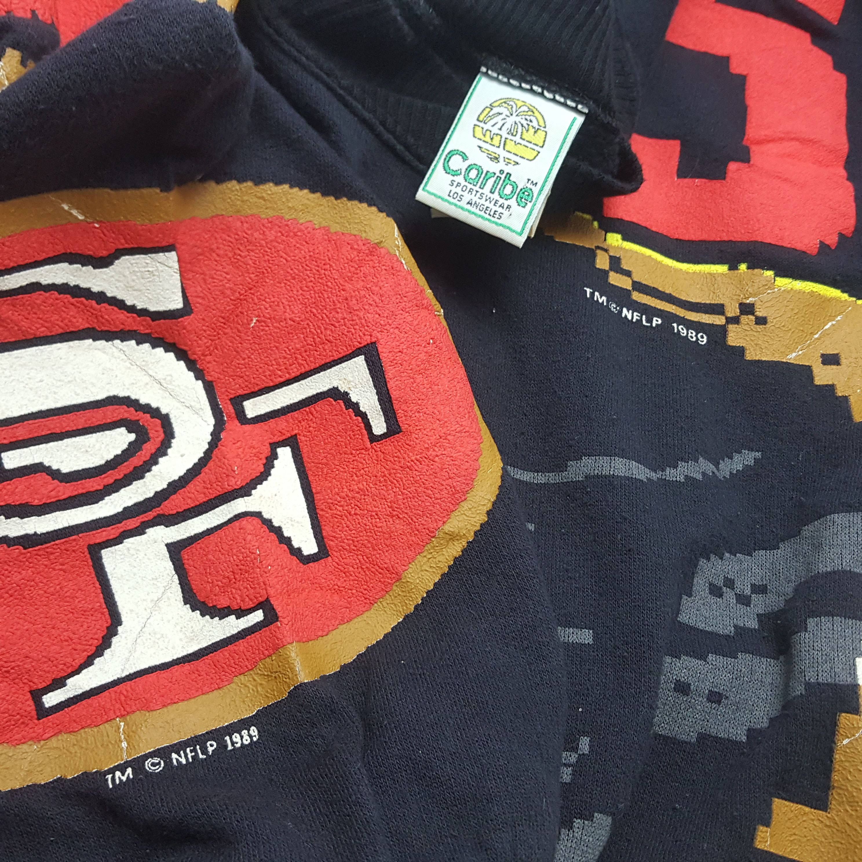 NFL × Vintage Vintage 80's San Francisco 49ers NFL Over Print Sweatshirt Size US L / EU 52-54 / 3 - 4 Thumbnail
