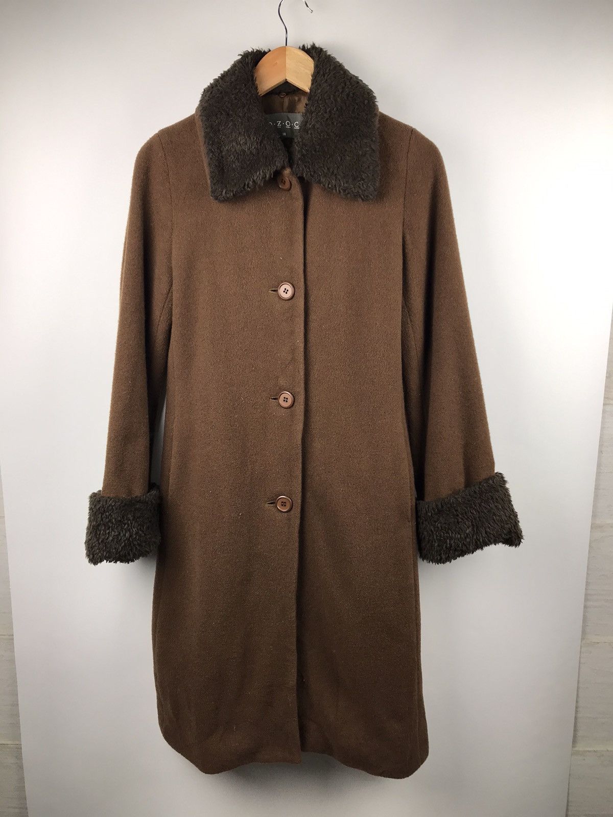 Japanese Brand × Vintage O.Z.O.C Cashmere Wool Trench Shearling Jacket Size US S / EU 44-46 / 1 - 1 Thumbnail