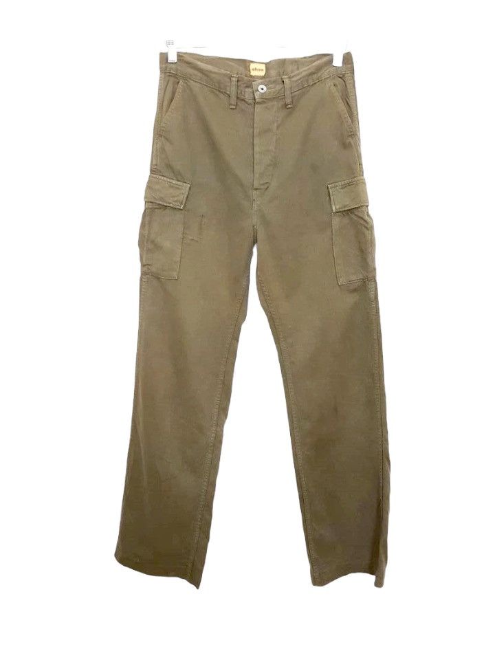 45rpm Studio Denim Cargo Army Green Fly Button Pant