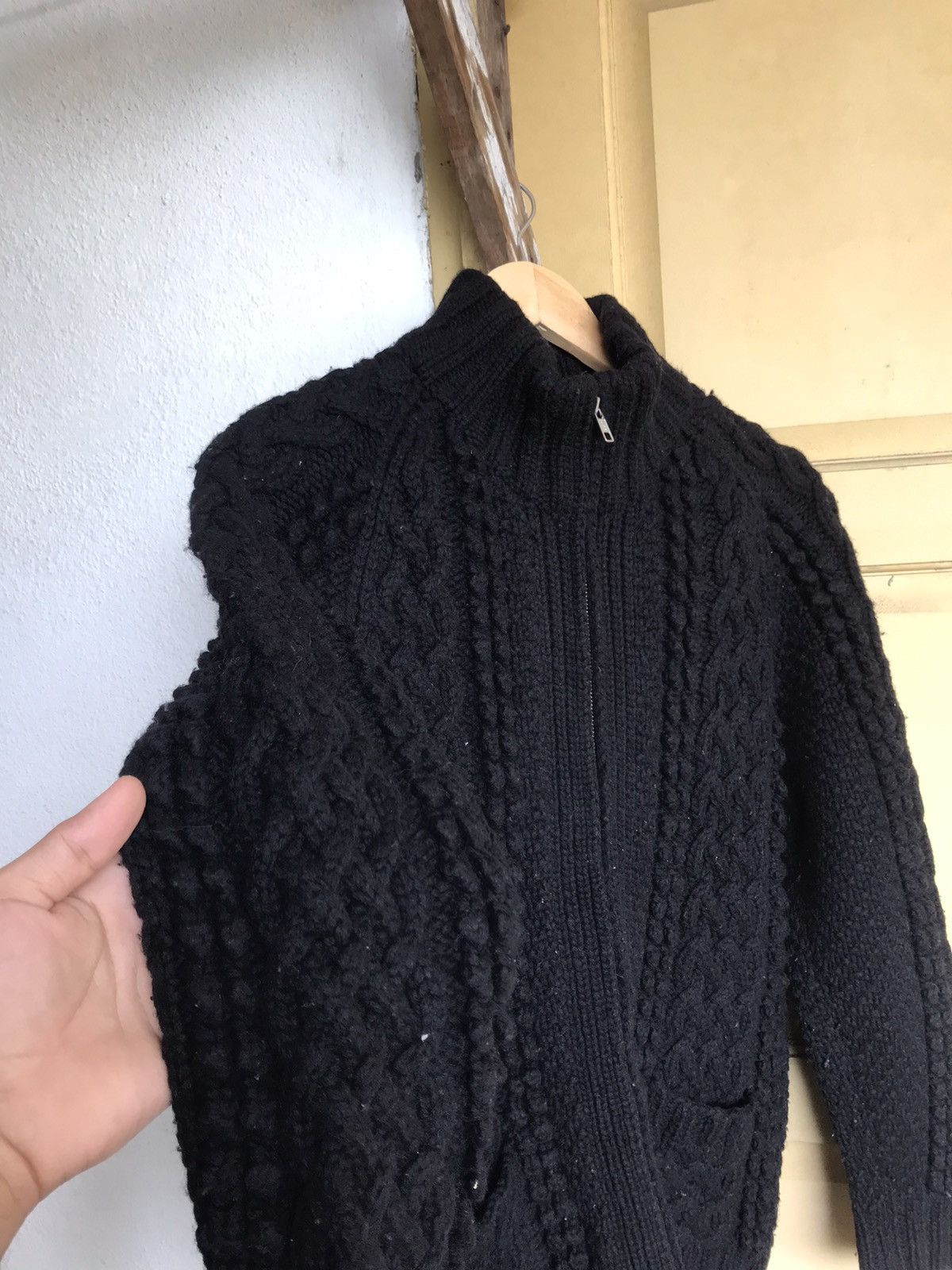 Japanese Brand Nice❗️Pippin Standard All Black Minimalist Knit Sweater Size US L / EU 52-54 / 3 - 10 Thumbnail