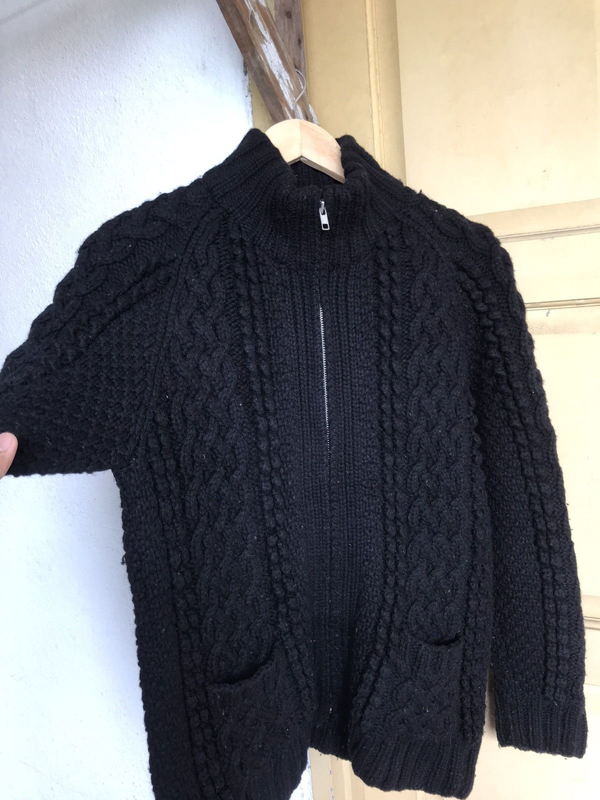 Japanese Brand Nice❗️Pippin Standard All Black Minimalist Knit Sweater Size US L / EU 52-54 / 3 - 12 Thumbnail