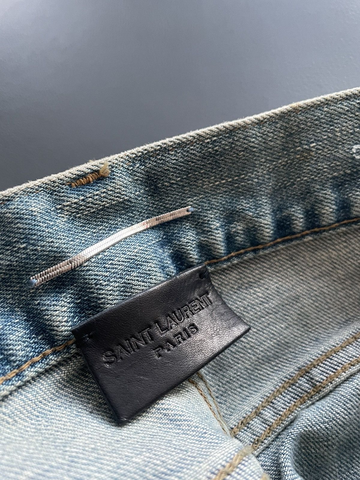 Hedi Slimane × Saint Laurent Paris × Yves Saint Laurent Sold Out Brand NEW Rare HEDI D02 SK-LW Trash Crash Denim Size US 30 / EU 46 - 4 Thumbnail