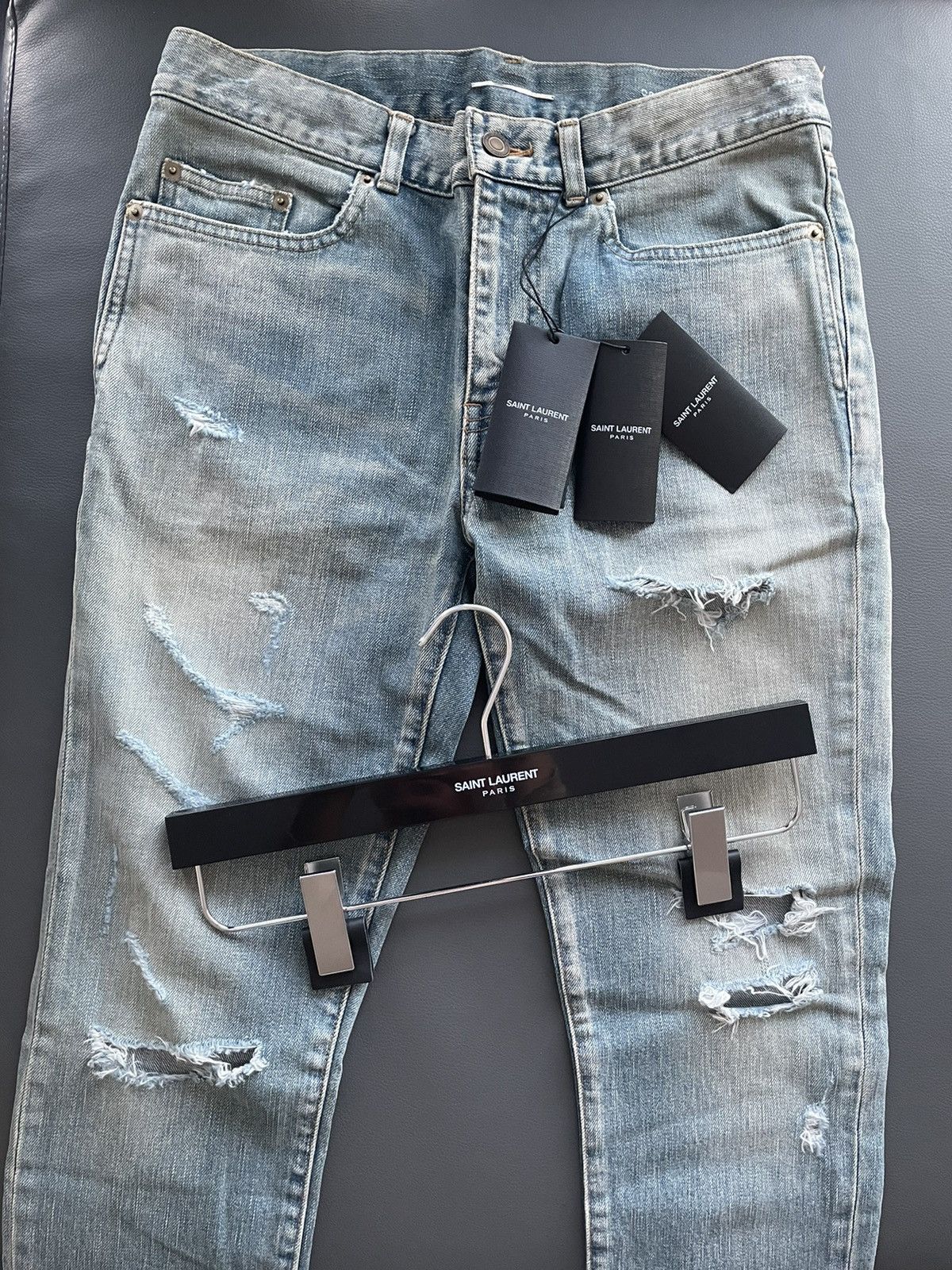 Hedi Slimane × Saint Laurent Paris × Yves Saint Laurent Sold Out Brand NEW Rare HEDI D02 SK-LW Trash Crash Denim Size US 30 / EU 46 - 1 Thumbnail